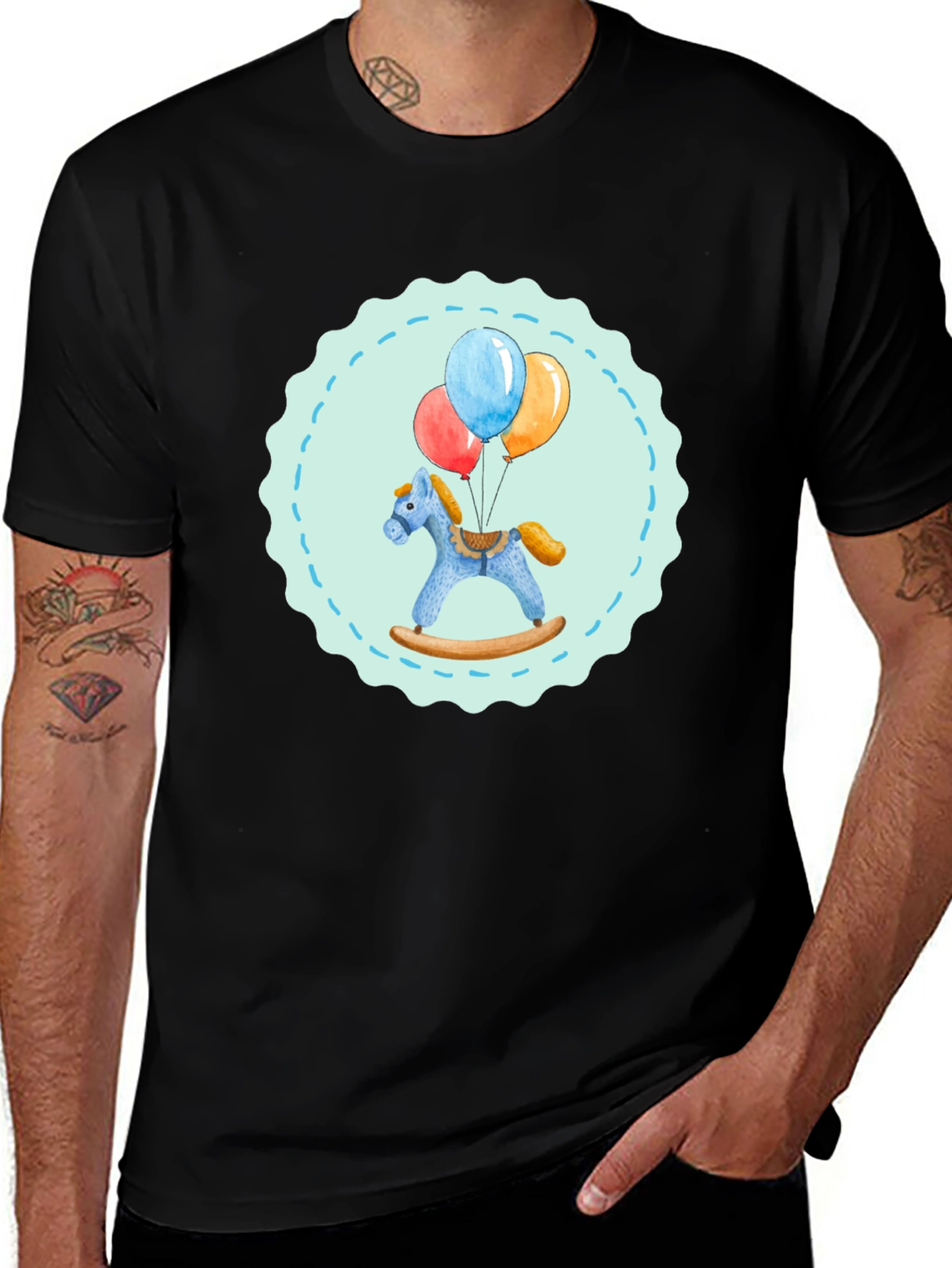 Variant 20 of Toy Horse and Balloons Graphic Tee