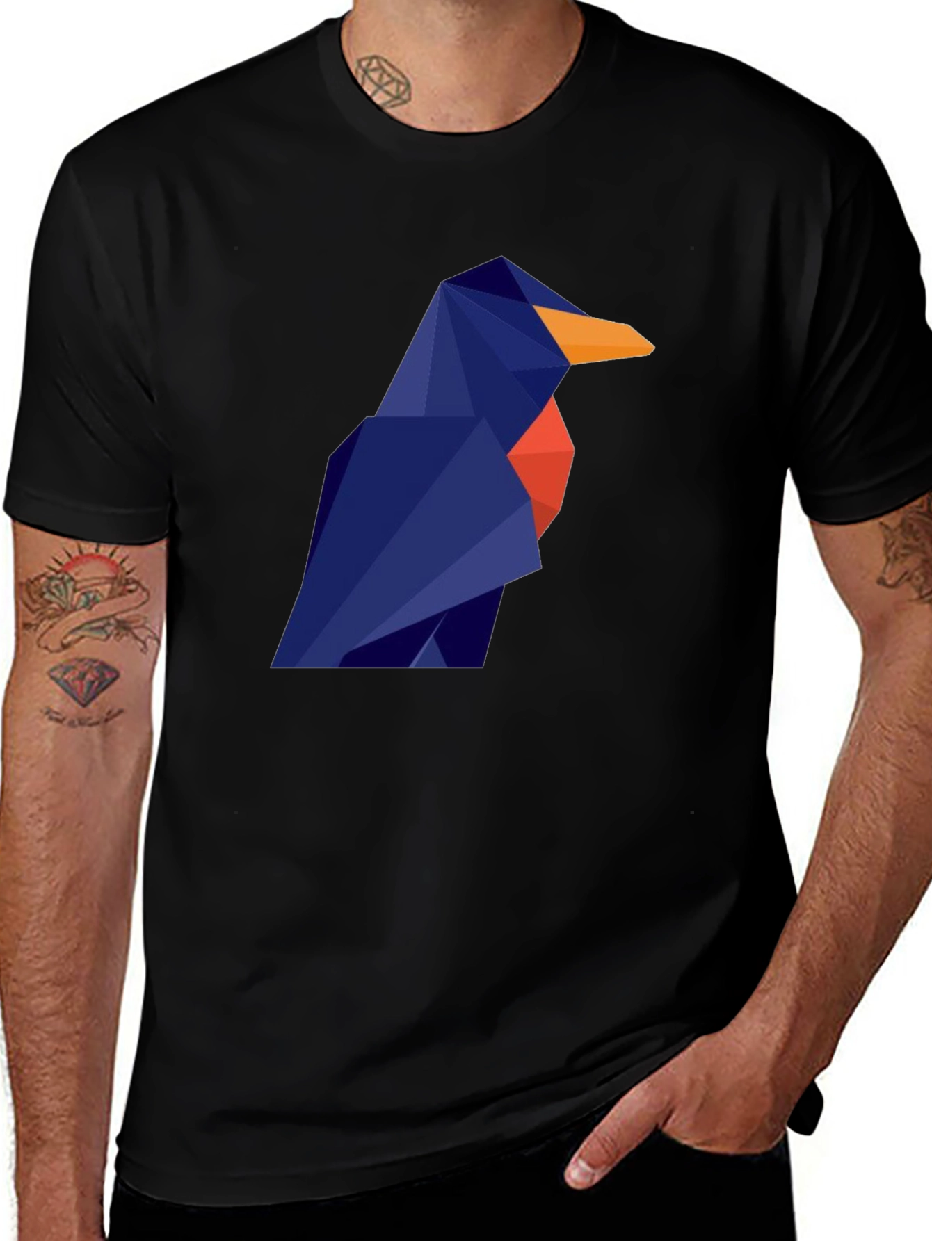 Variant 12 of Geometric Bird Graphic Tee - Modern Style