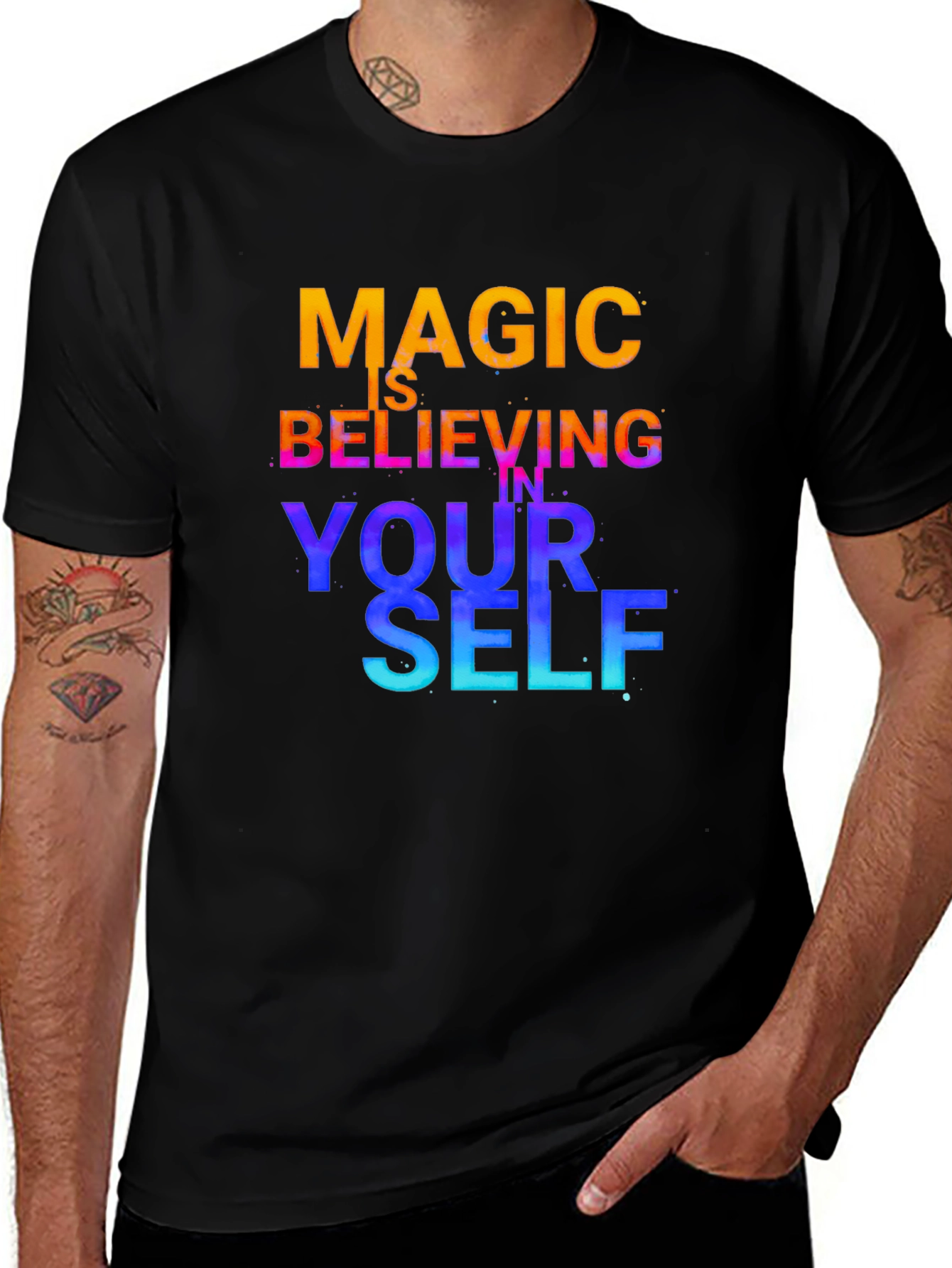 Magic Believing T-Shirt - Inspirational Short Sleeve Tee