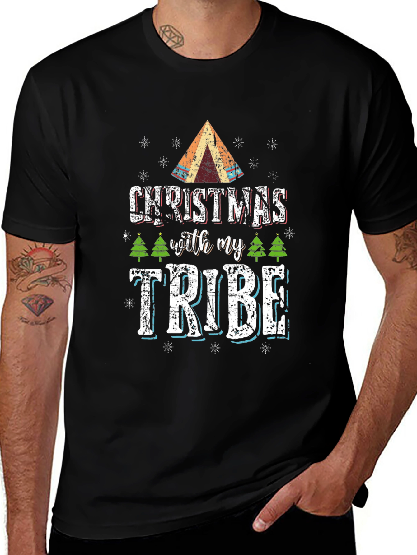 Christmas With My Tribe T-Shirt