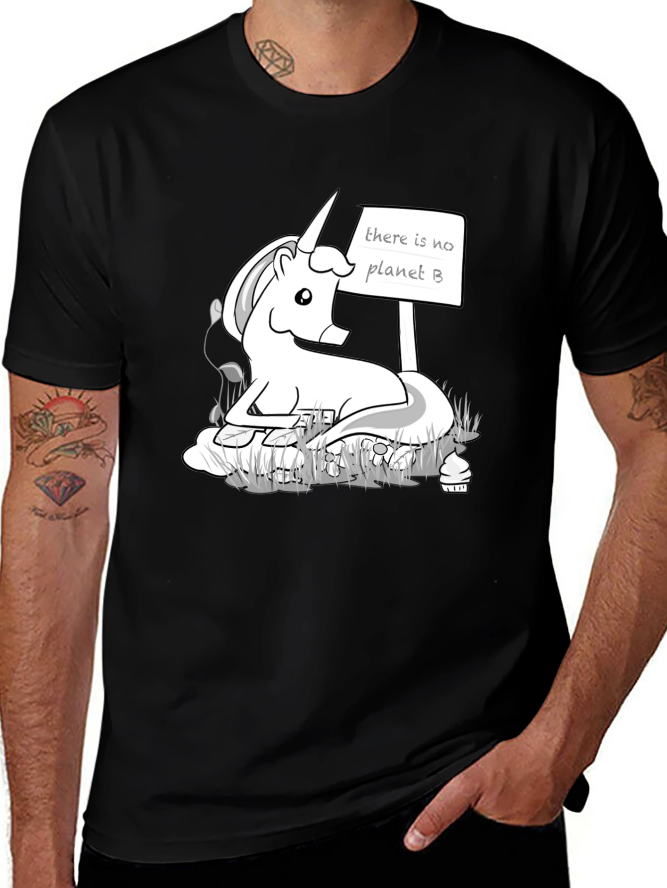 Unicorn There Is No Planet B Graphic Tee