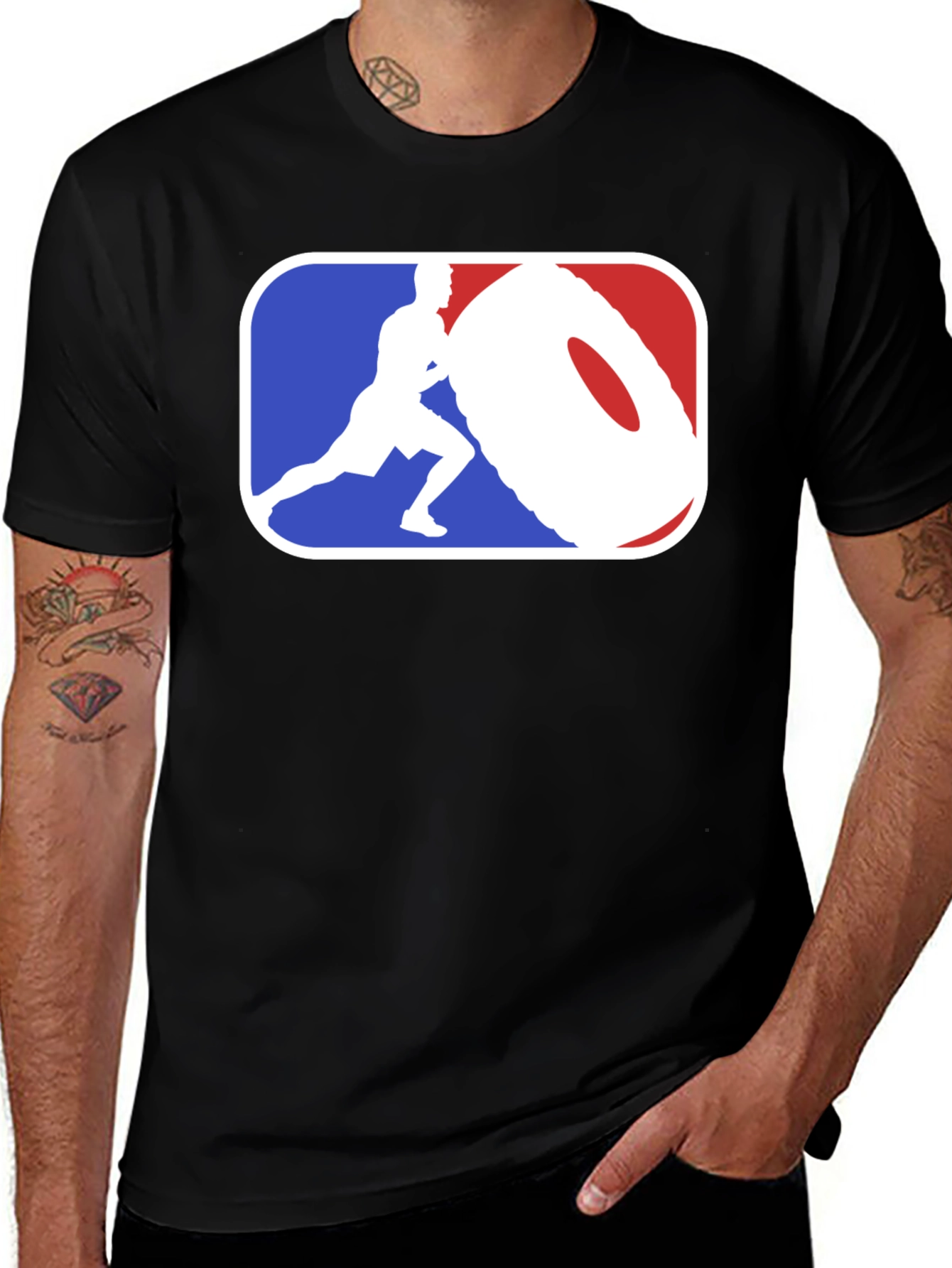 Variant 14 of Fitness Tire Flip T-Shirt - Gym Workout Tee