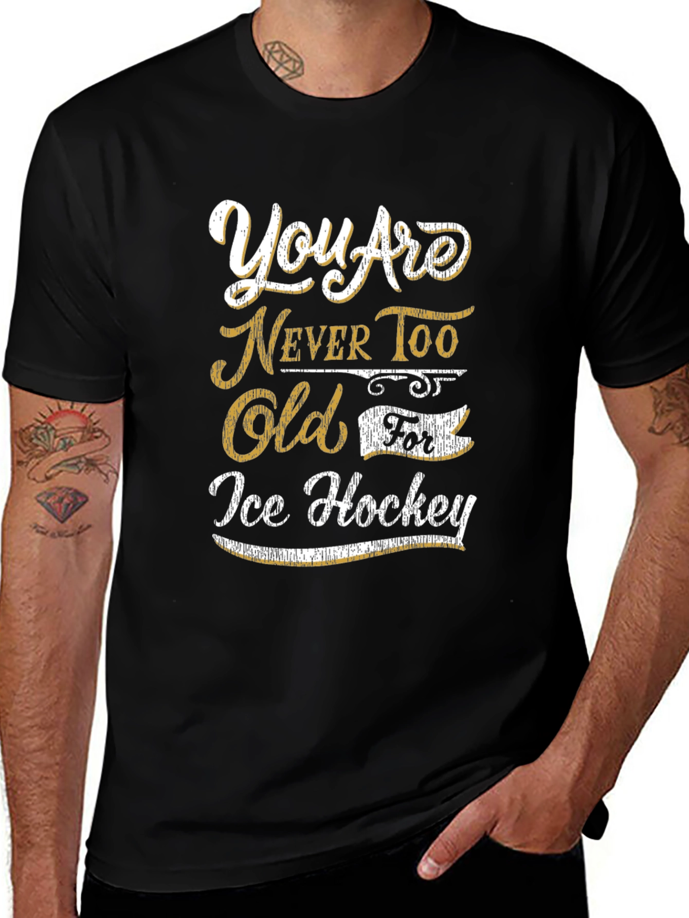 Variant 23 of Never Too Old For Ice Hockey Graphic Tee