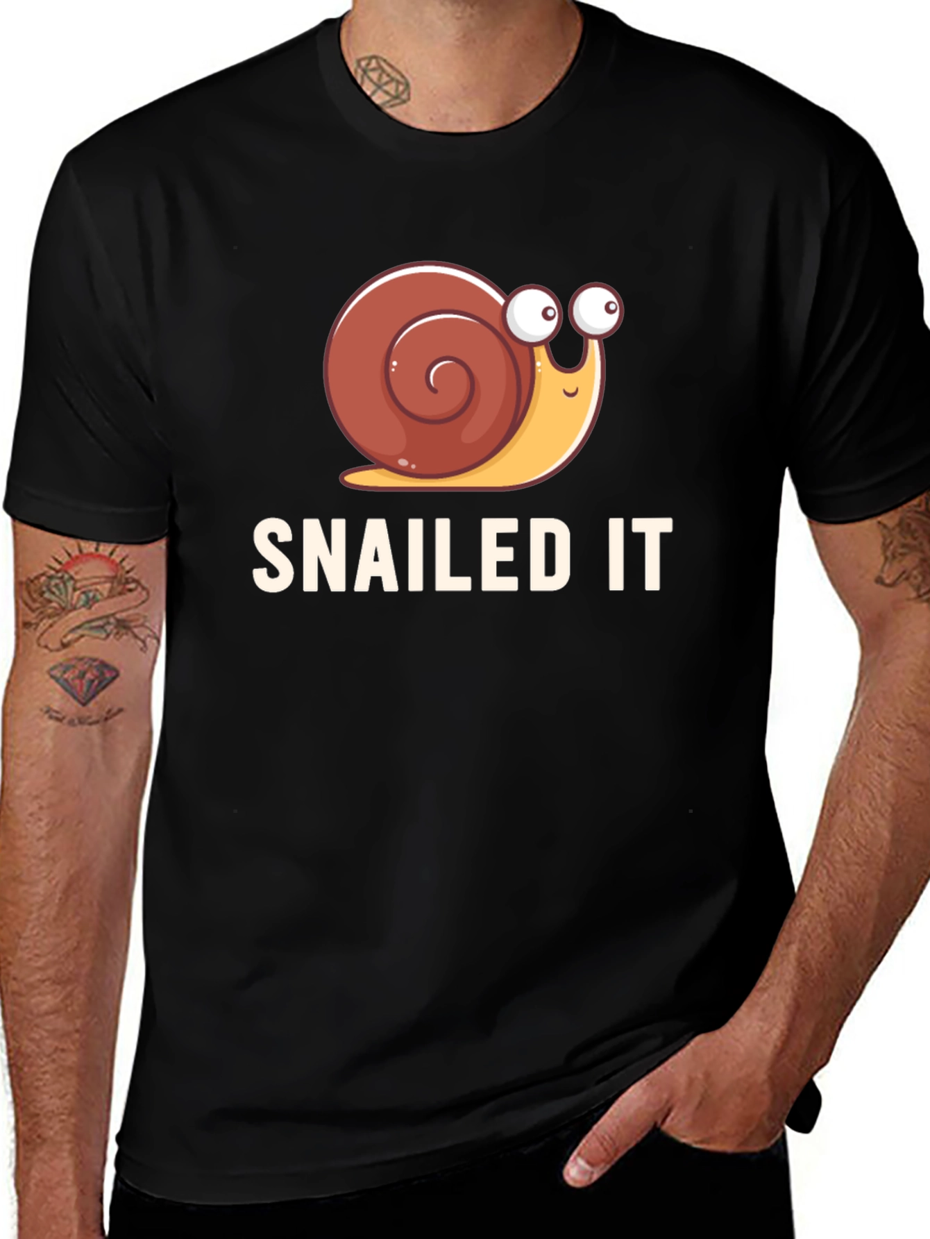 Variant 15 of SNAILED IT Graphic T-Shirt - Funny Snail Pun Tee