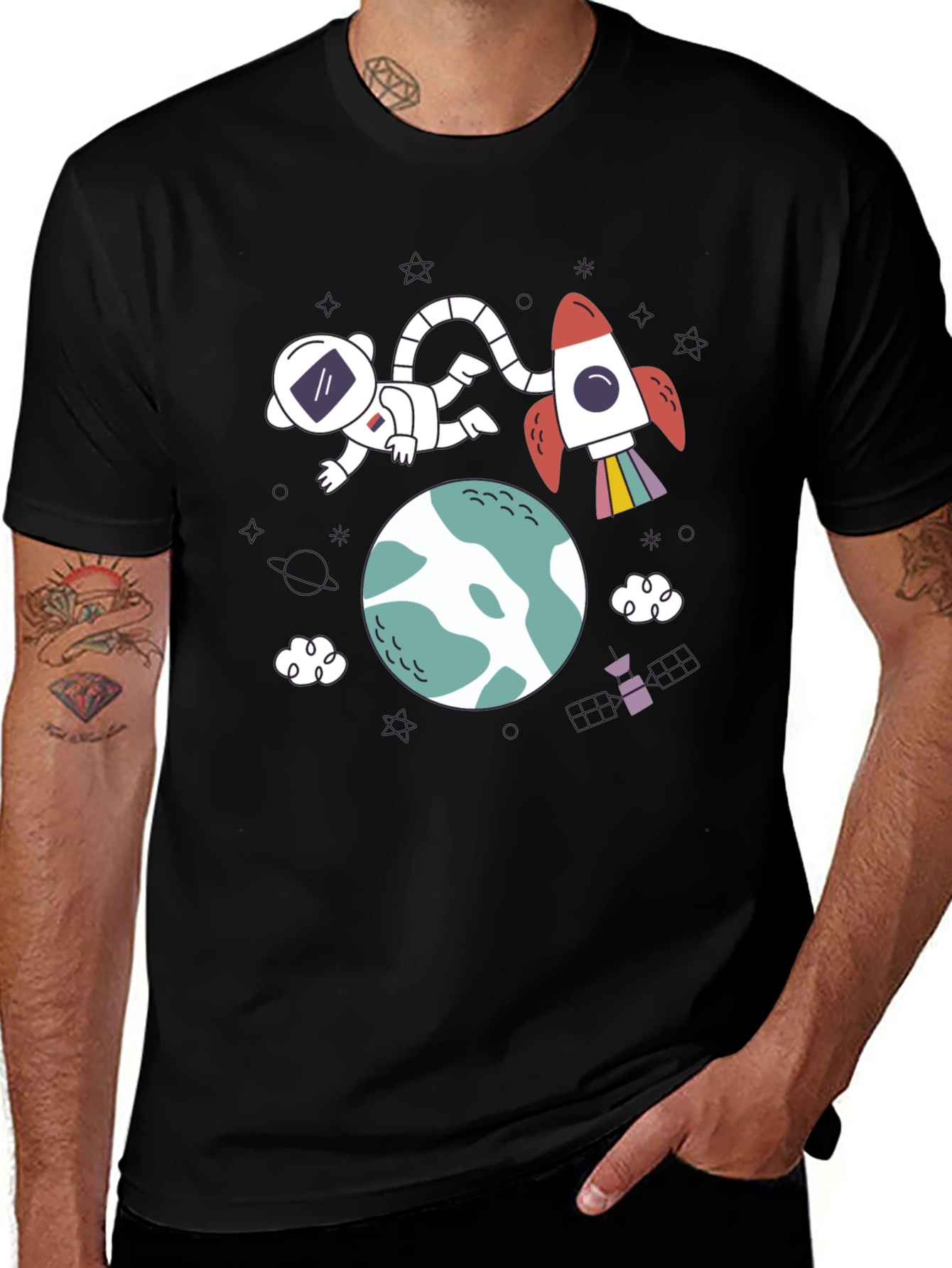 Variant 28 of Astronaut in Space T-Shirt
