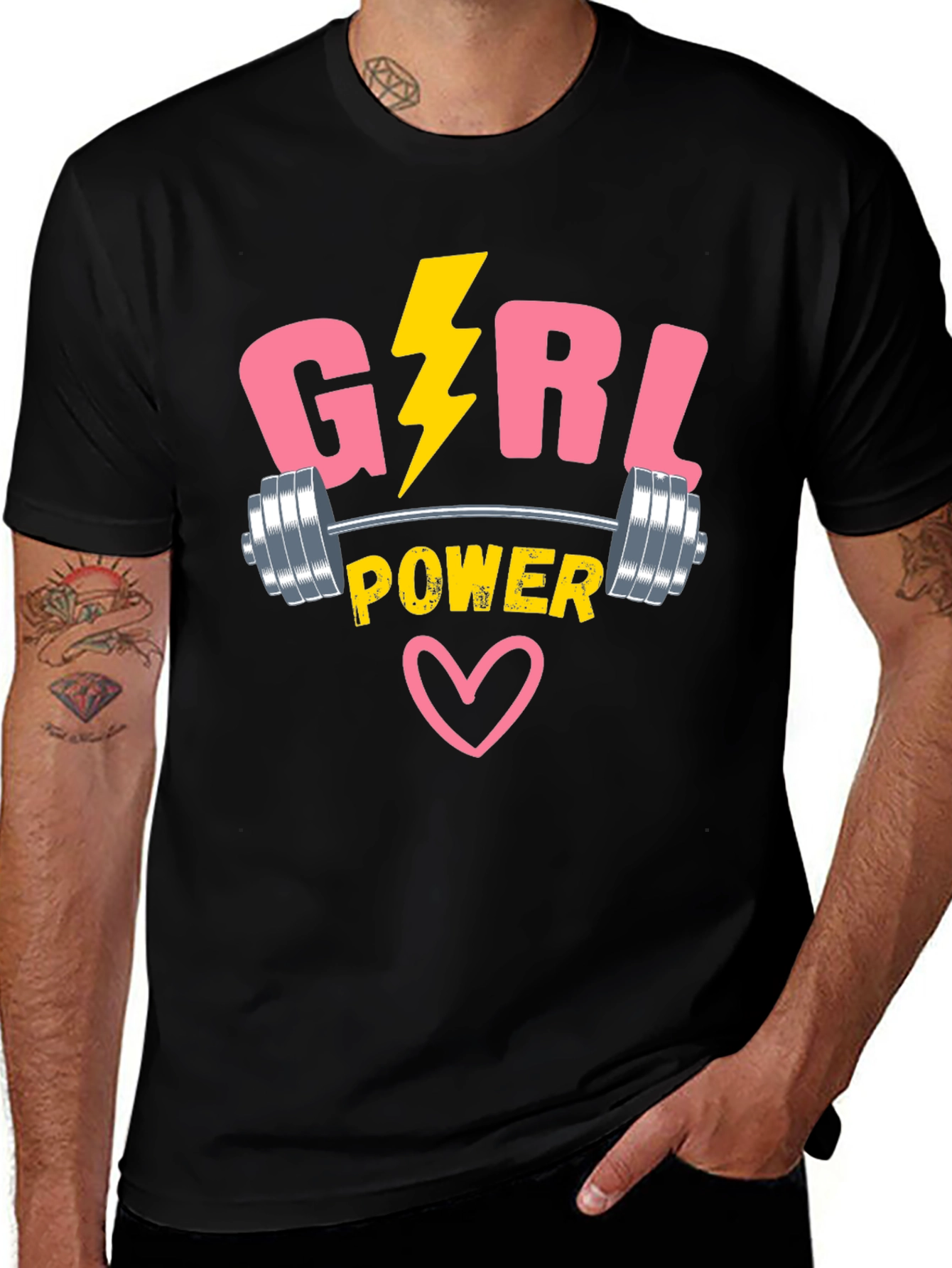 Girl Power T-Shirt - Weightlifting Design