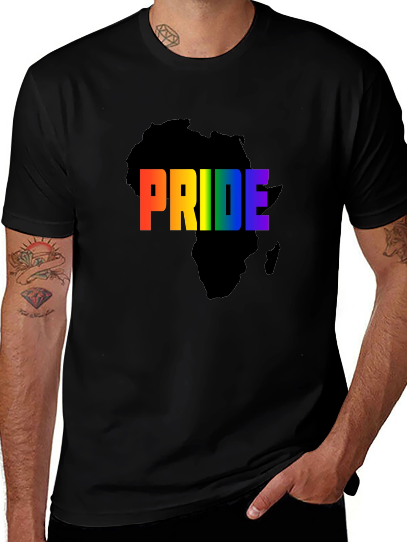 Pride Africa T-Shirt - Rainbow Graphic Tee