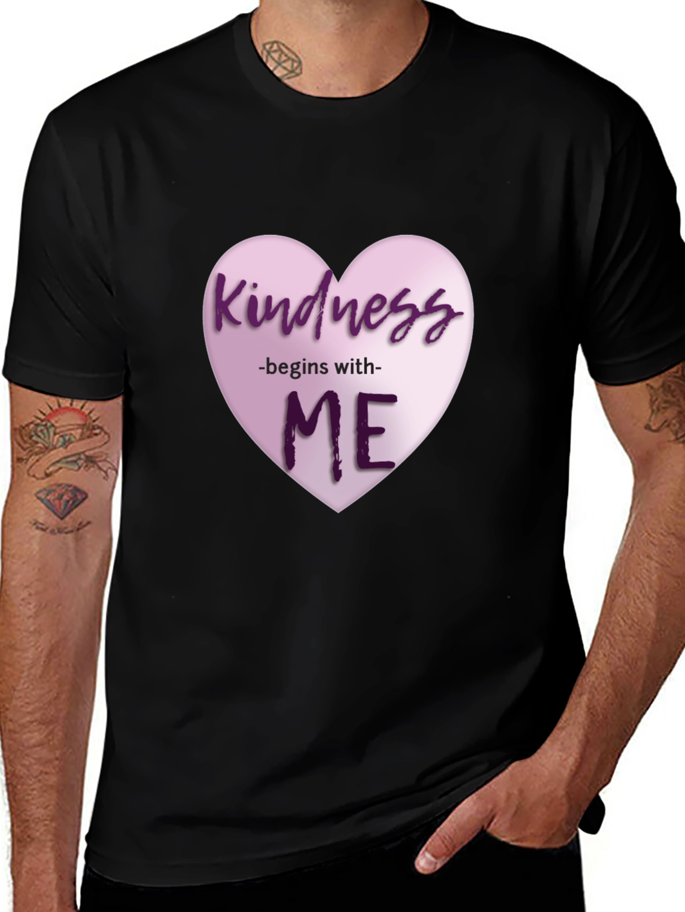 Variant 16 of Kindness Begins With Me Heart Graphic T-Shirt