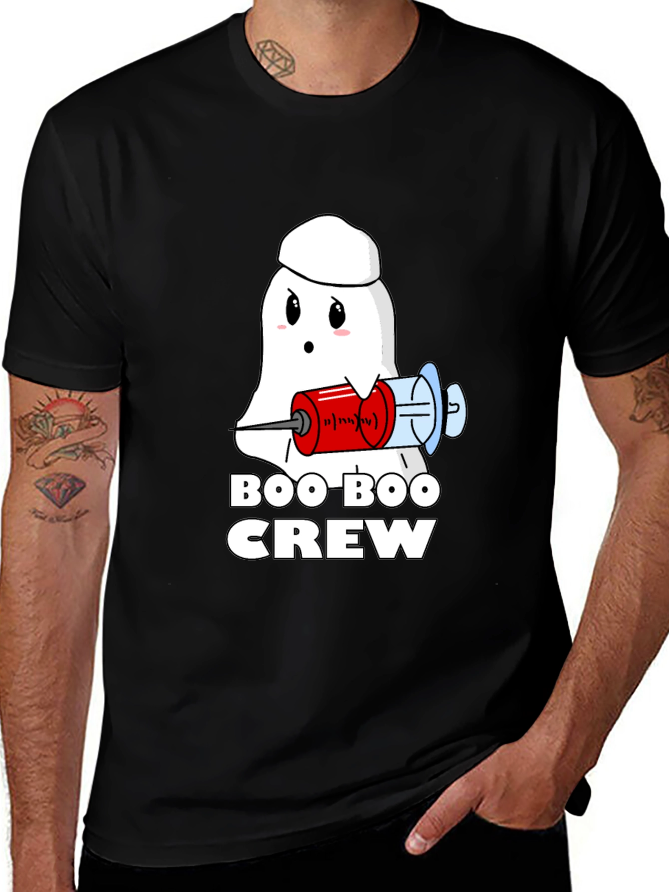 Variant 4 of Boo Boo Crew Ghost Nurse T-Shirt - Spooky Season