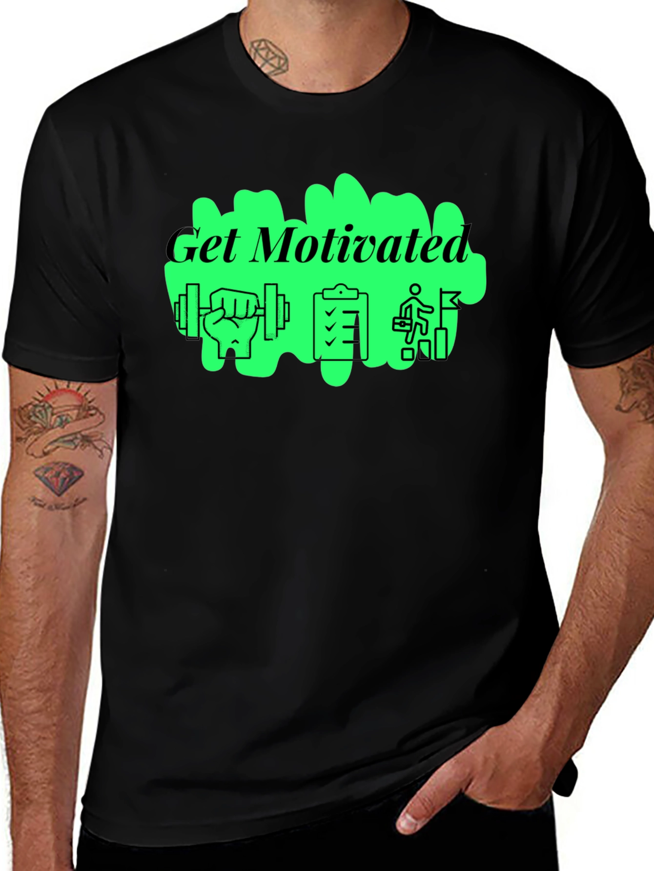 Variant 13 of Get Motivated Black T-Shirt