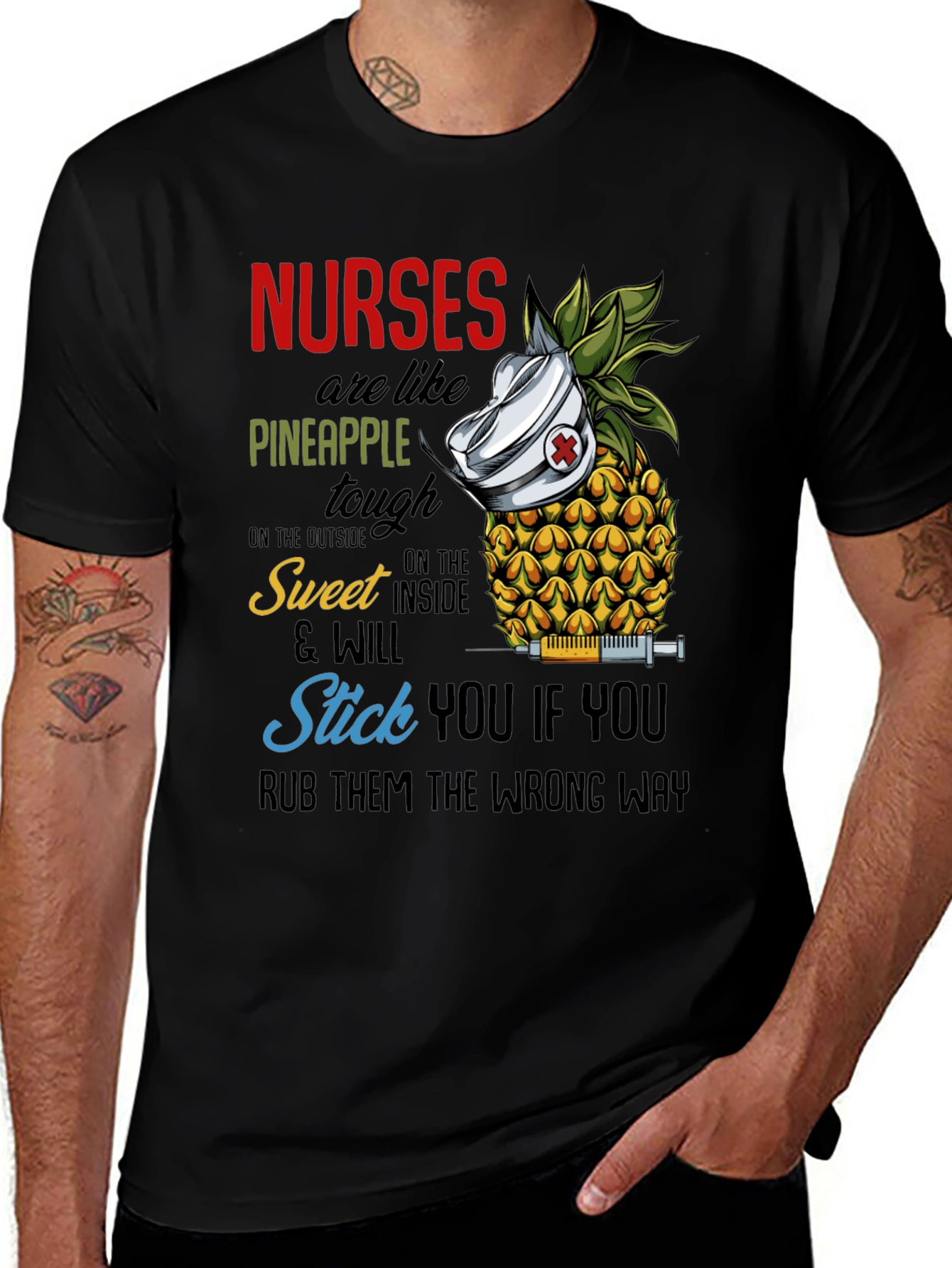 Variant 22 of Nurses are Like Pineapple Graphic T-Shirt