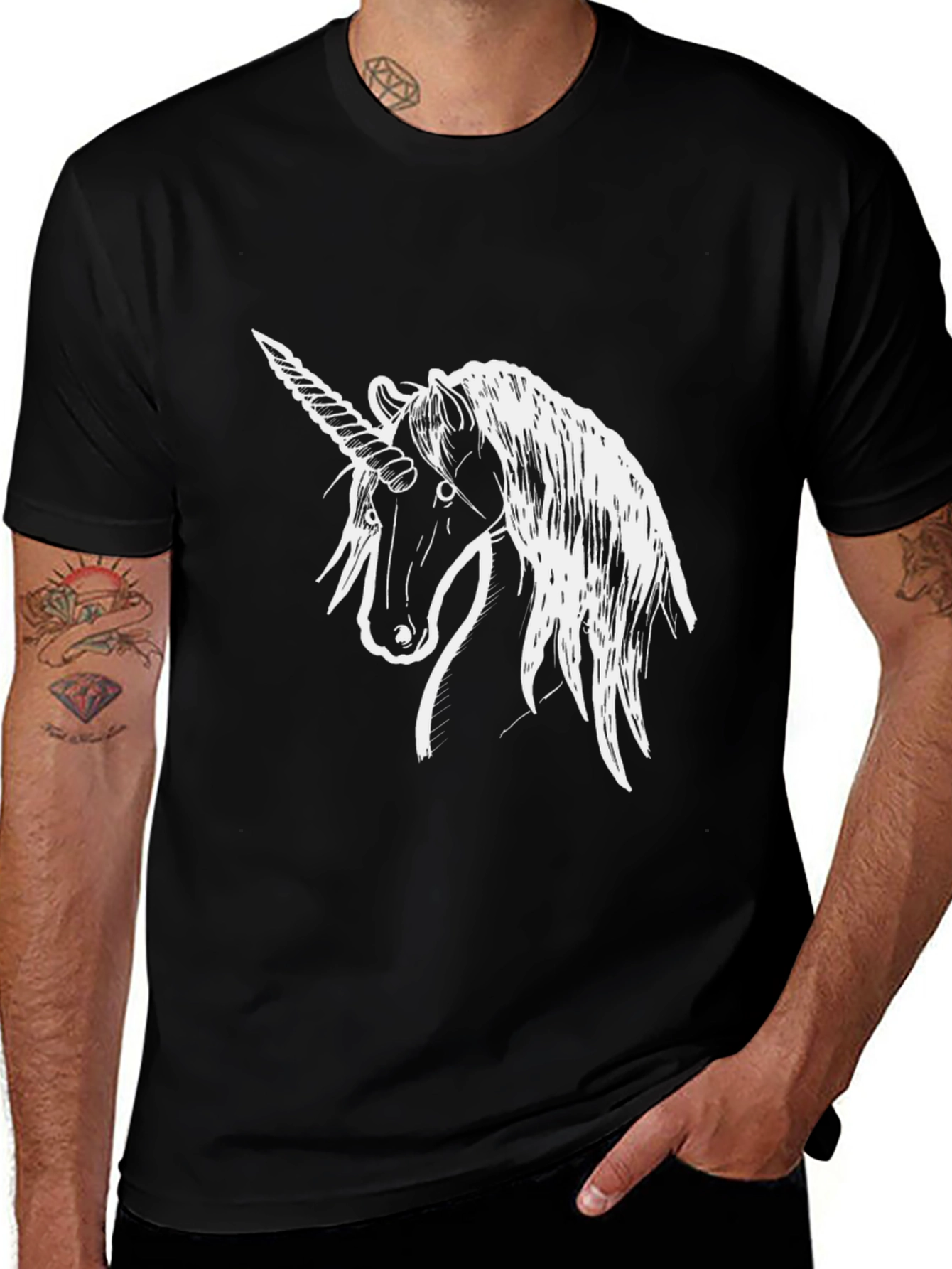 Variant 21 of Black Unicorn Graphic Tee