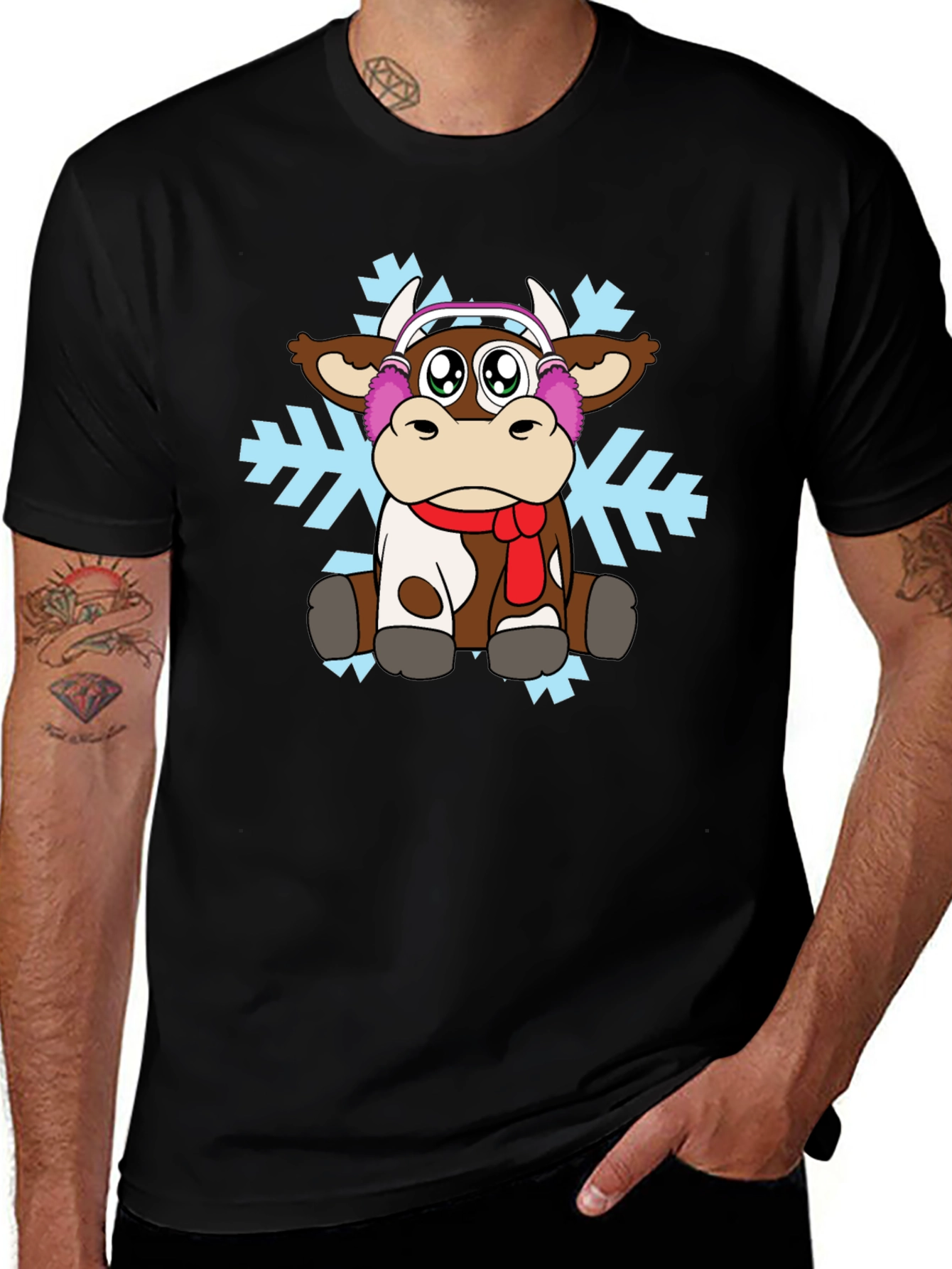 Variant 18 of Winter Cow Graphic Tee