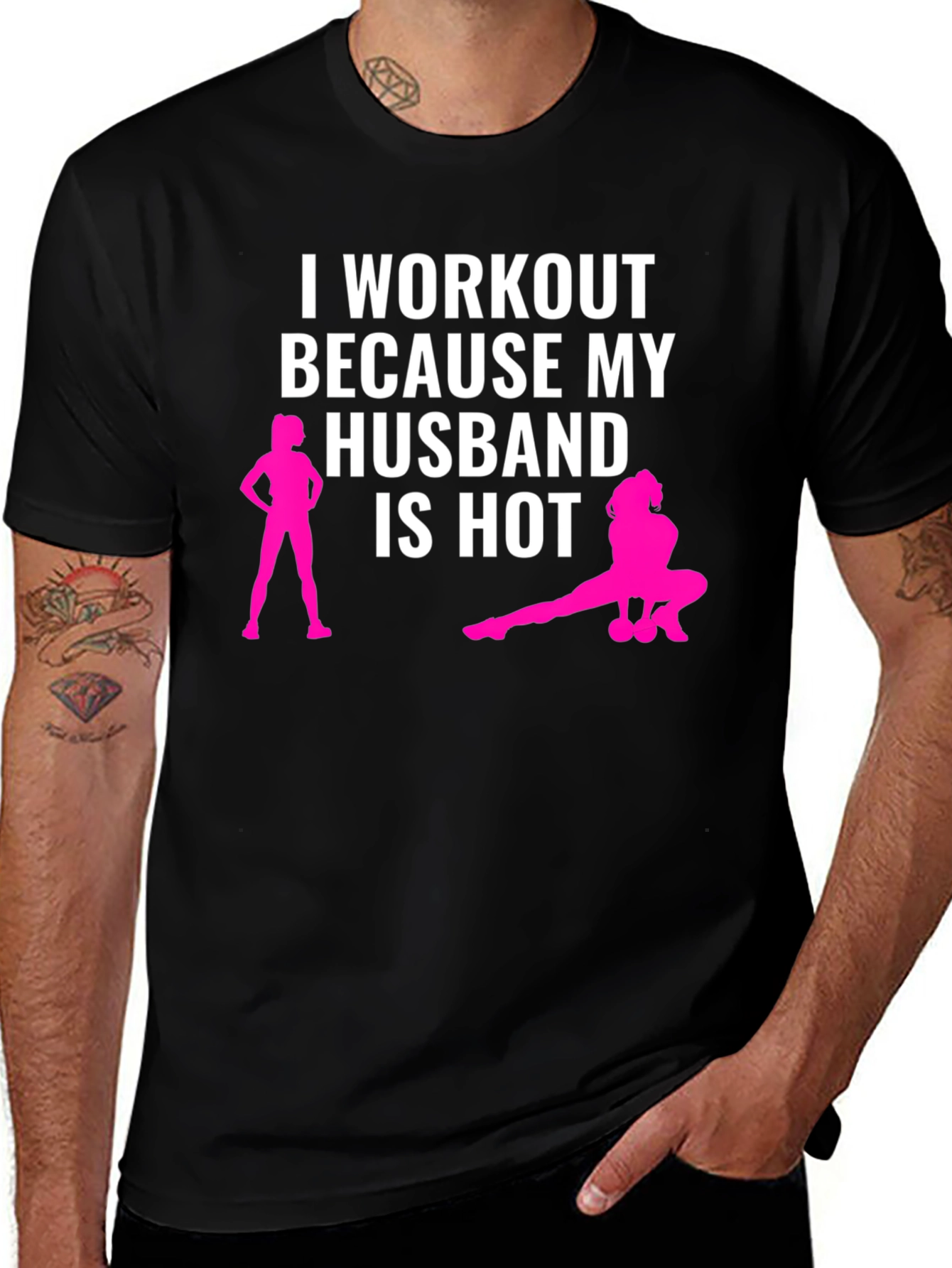 Variant 12 of Workout Because My Husband is Hot T-Shirt
