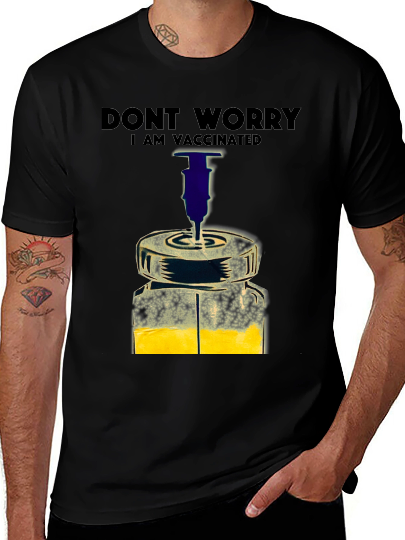 Variant 5 of Vaccinated Graphic Tee - Stay Worry-Free