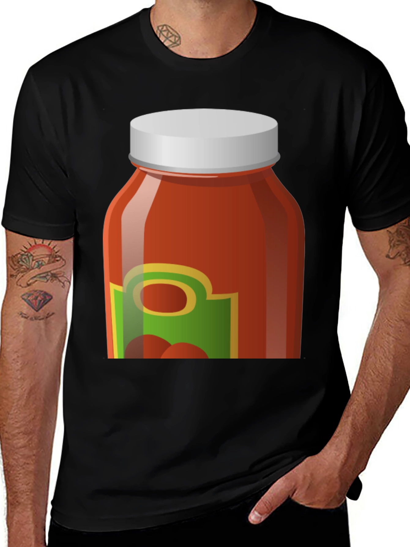 Variant 8 of Tomato Sauce Jar Graphic Tee - Novelty T-Shirt