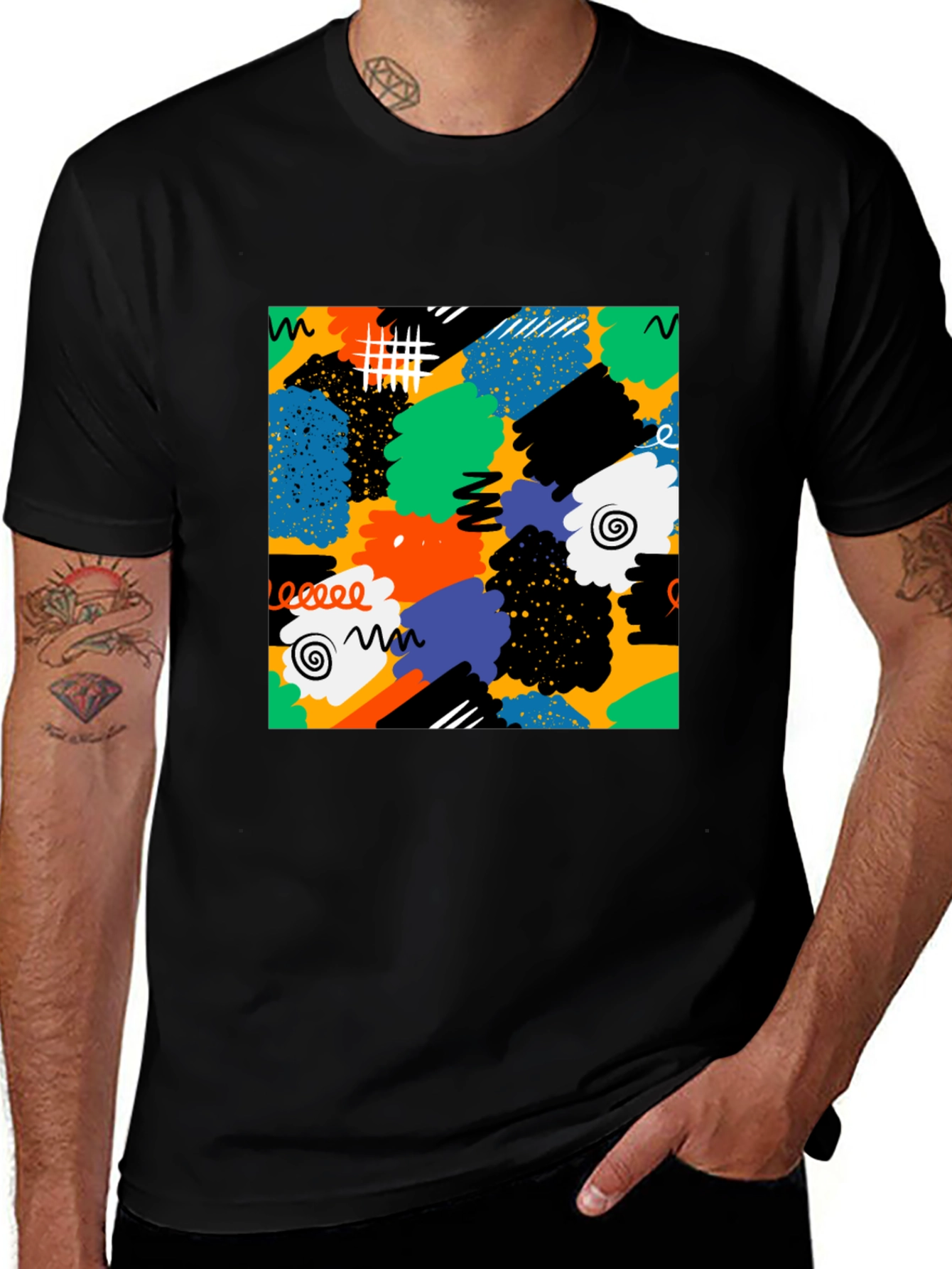Variant 24 of Abstract Art Black T-Shirt