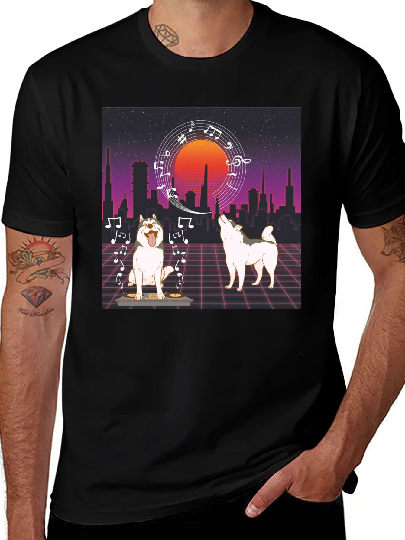 Variant 10 of Retro Music Dogs T-Shirt