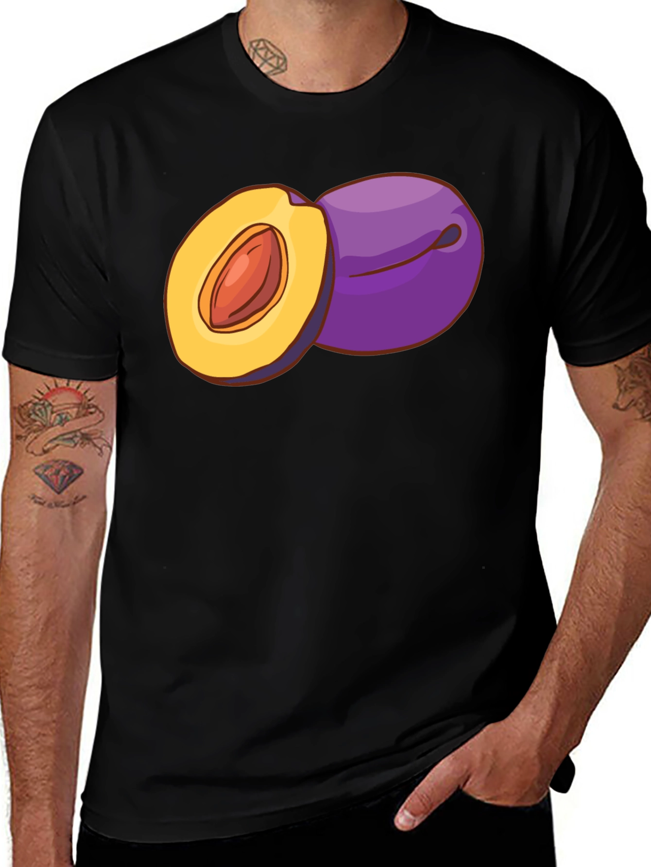 Variant 27 of Plum Graphic Black T-Shirt