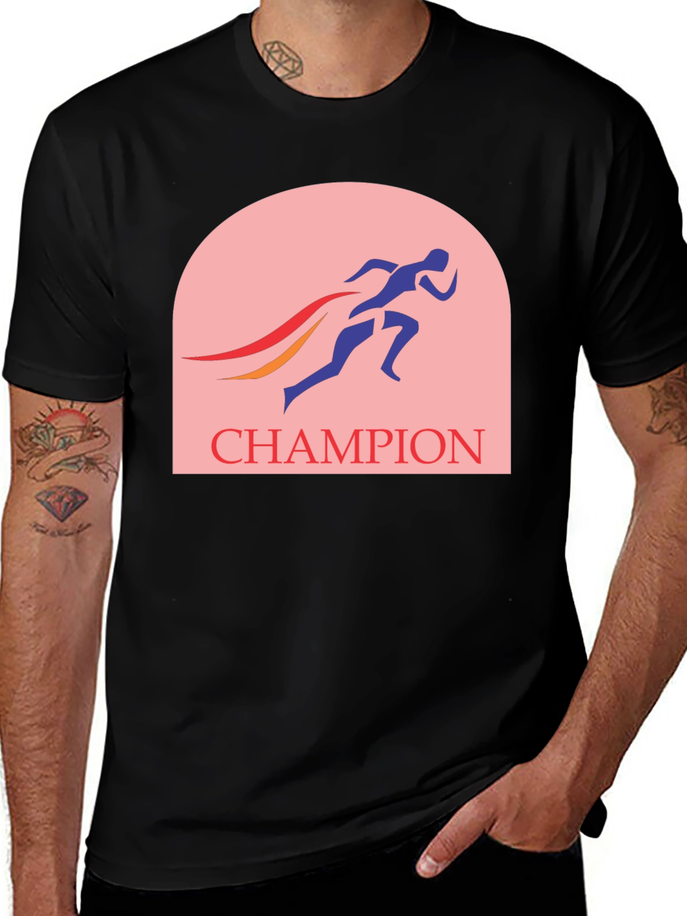 Variant 21 of Champion Runner Graphic Tee - Black