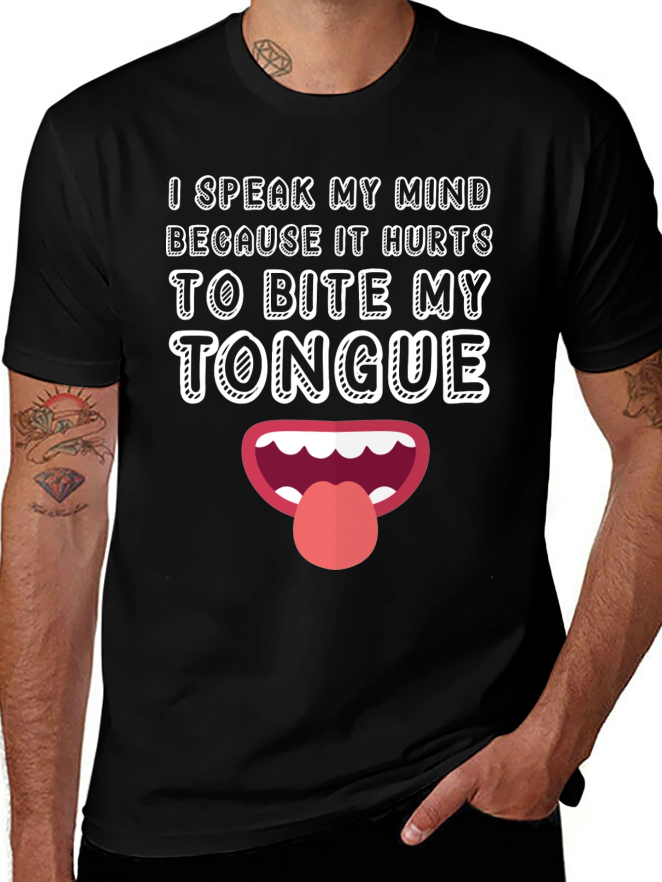 Variant 20 of Speak My Mind Tongue T-Shirt
