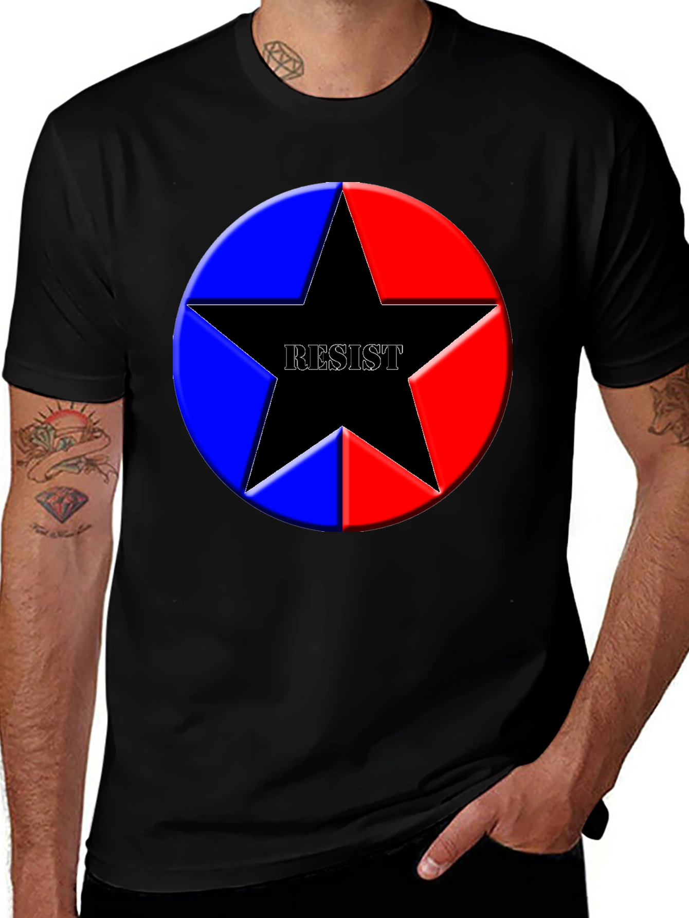 Resist Star Graphic T-Shirt - Political Activism Tee