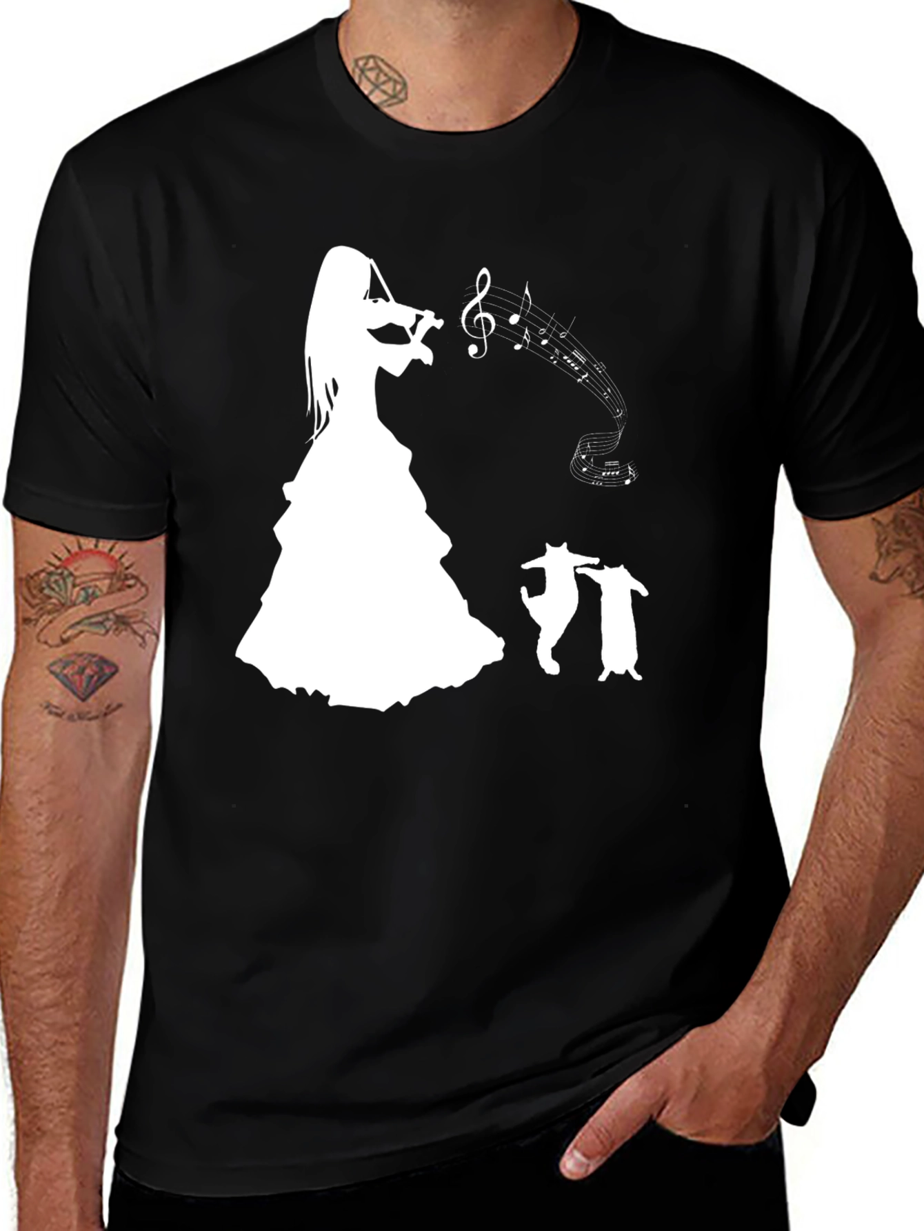 Variant 9 of Musical Cat T-Shirt - Violin Player Tee