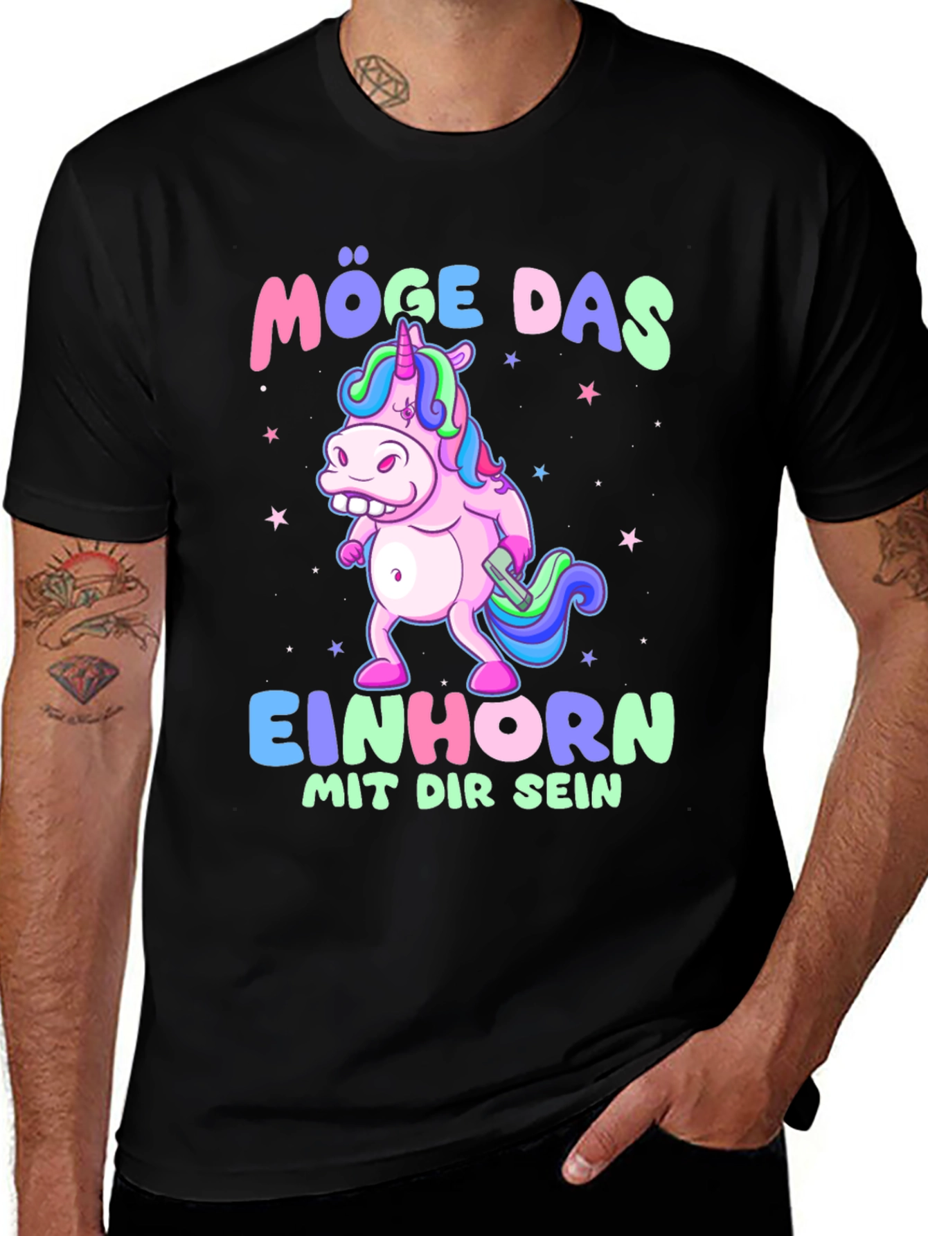 Funny Unicorn T-Shirt - Möge Das Einhorn