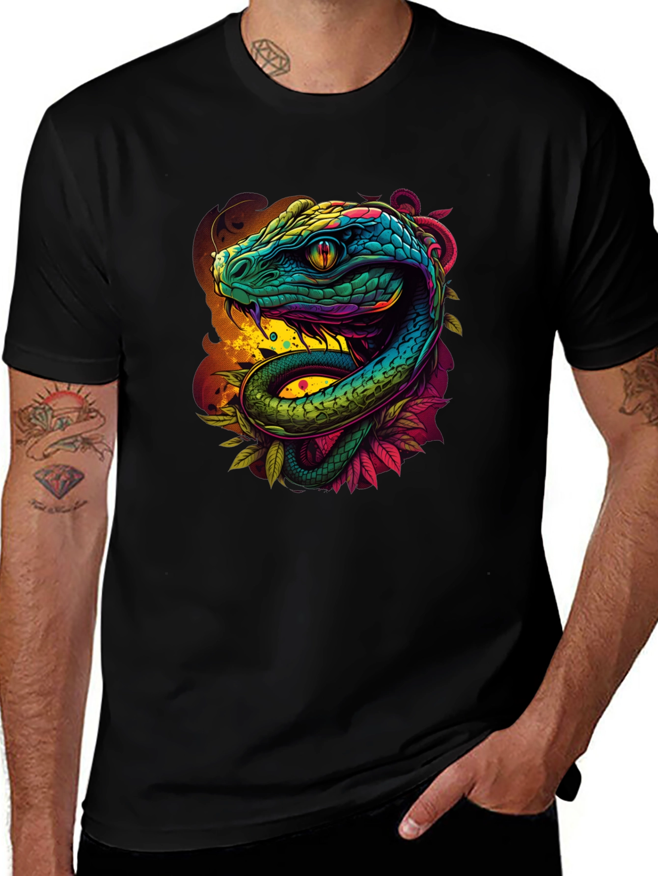 Variant 13 of Vibrant Snake Graphic T-Shirt