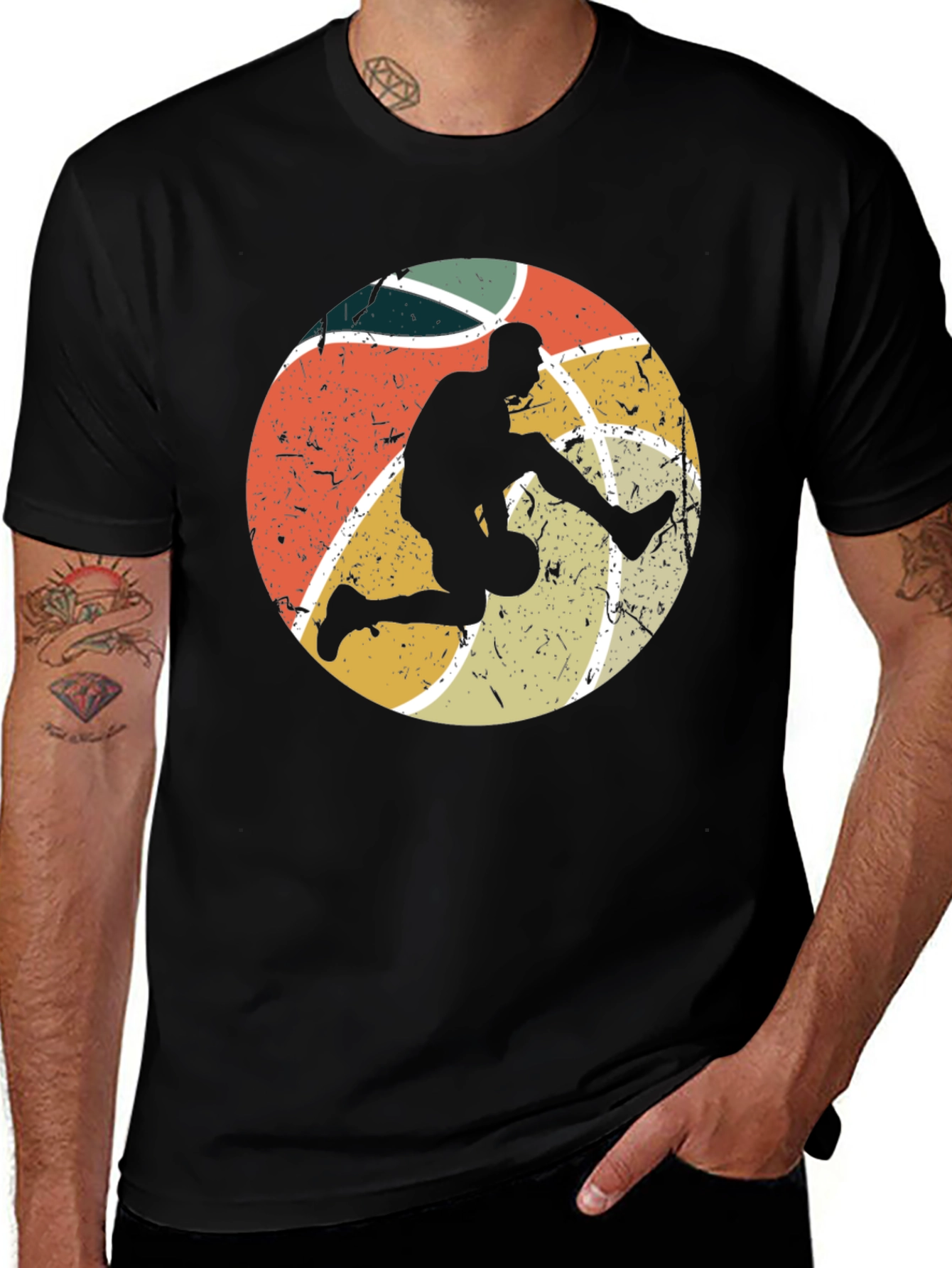 Variant 2 of Retro Basketball Player Graphic T-Shirt