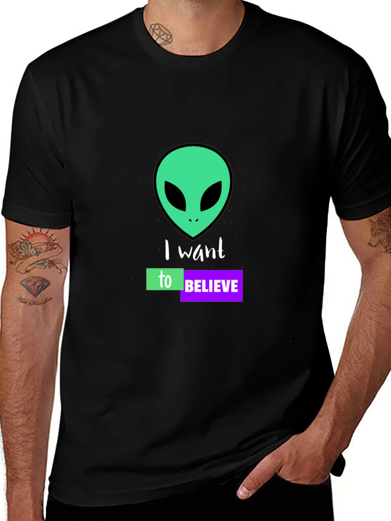 Variant 25 of I Want To Believe Alien Graphic Tee