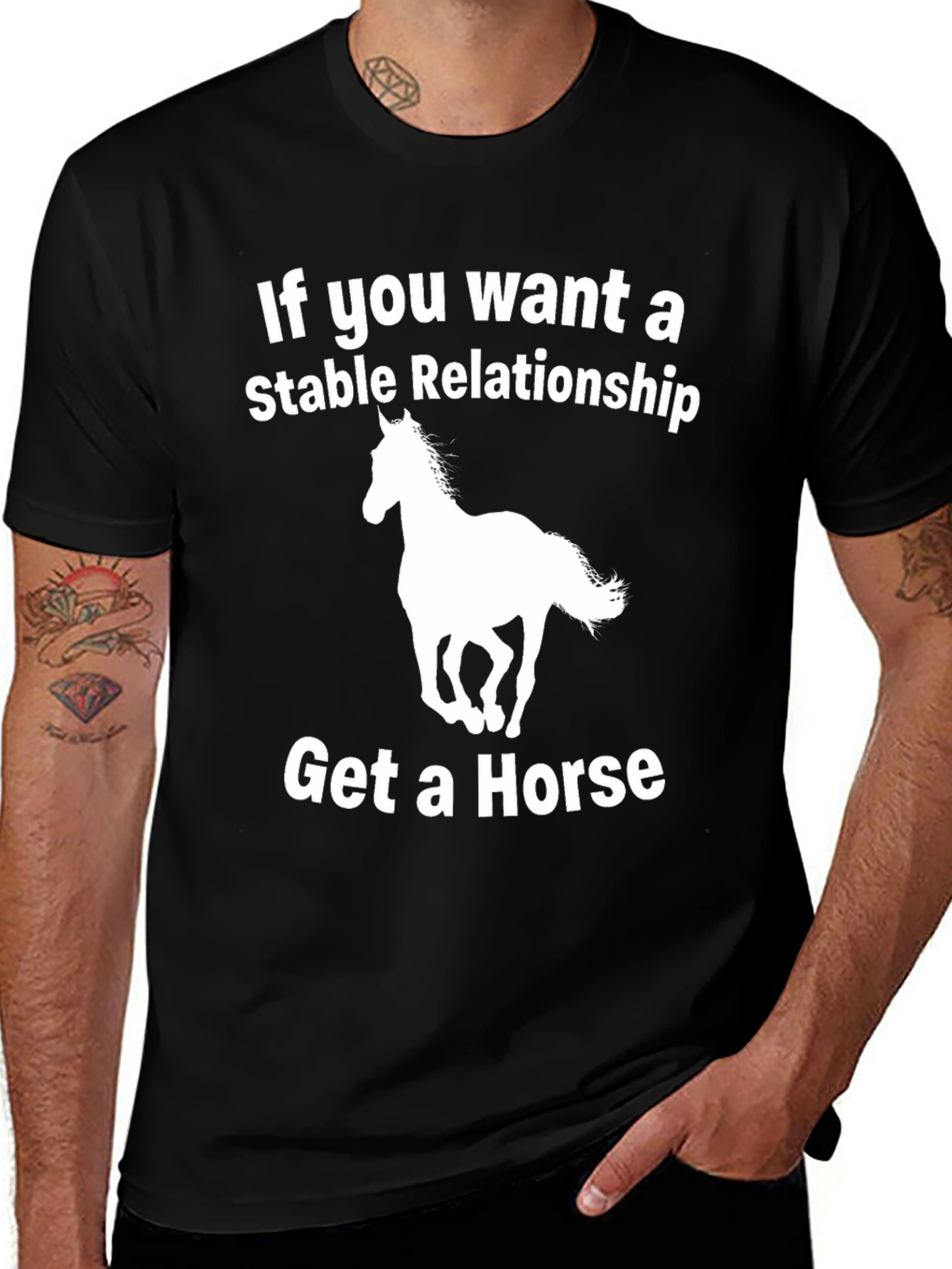 Variant 6 of Stable Relationship Horse Graphic T-Shirt