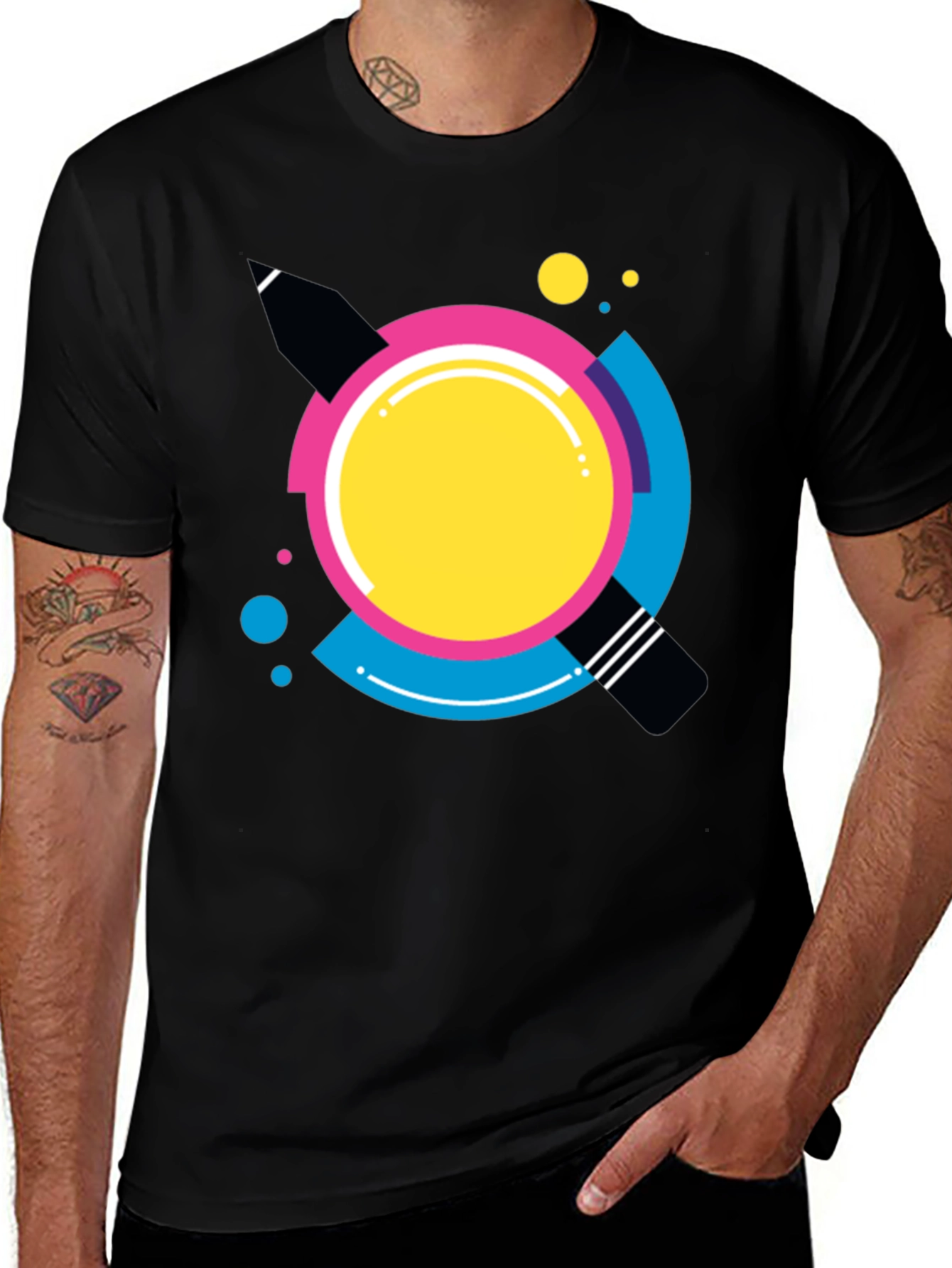 Variant 8 of Abstract Graphic Black T-Shirt
