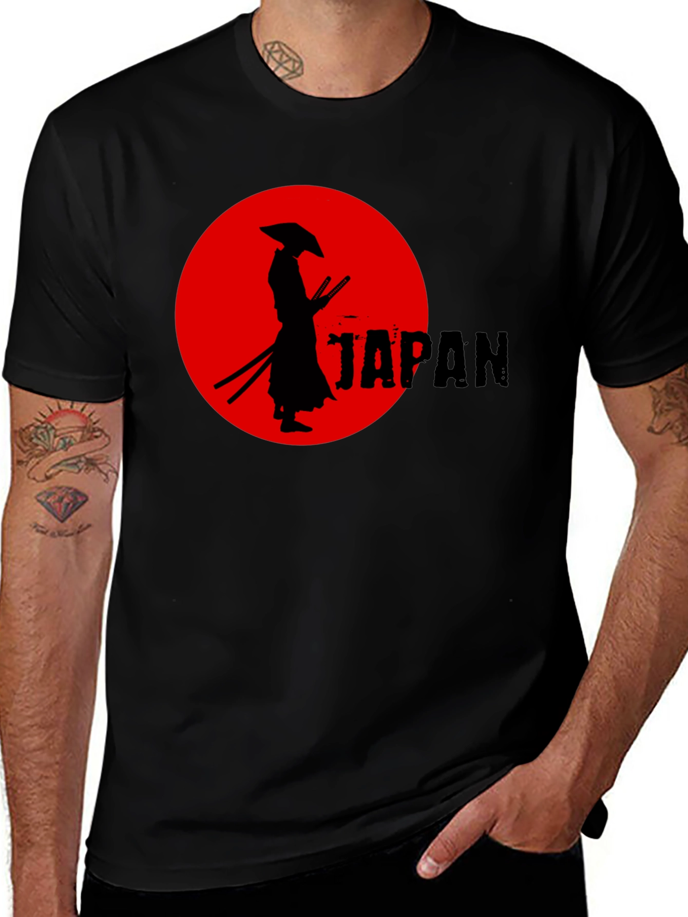 Variant 28 of Samurai Japan Graphic Tee - Cool Black T-Shirt