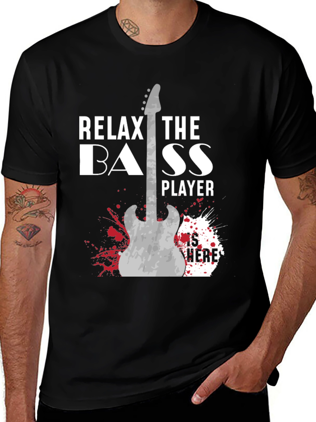 Variant 19 of Relax Bass Player T-Shirt - Music Lover Graphic Tee