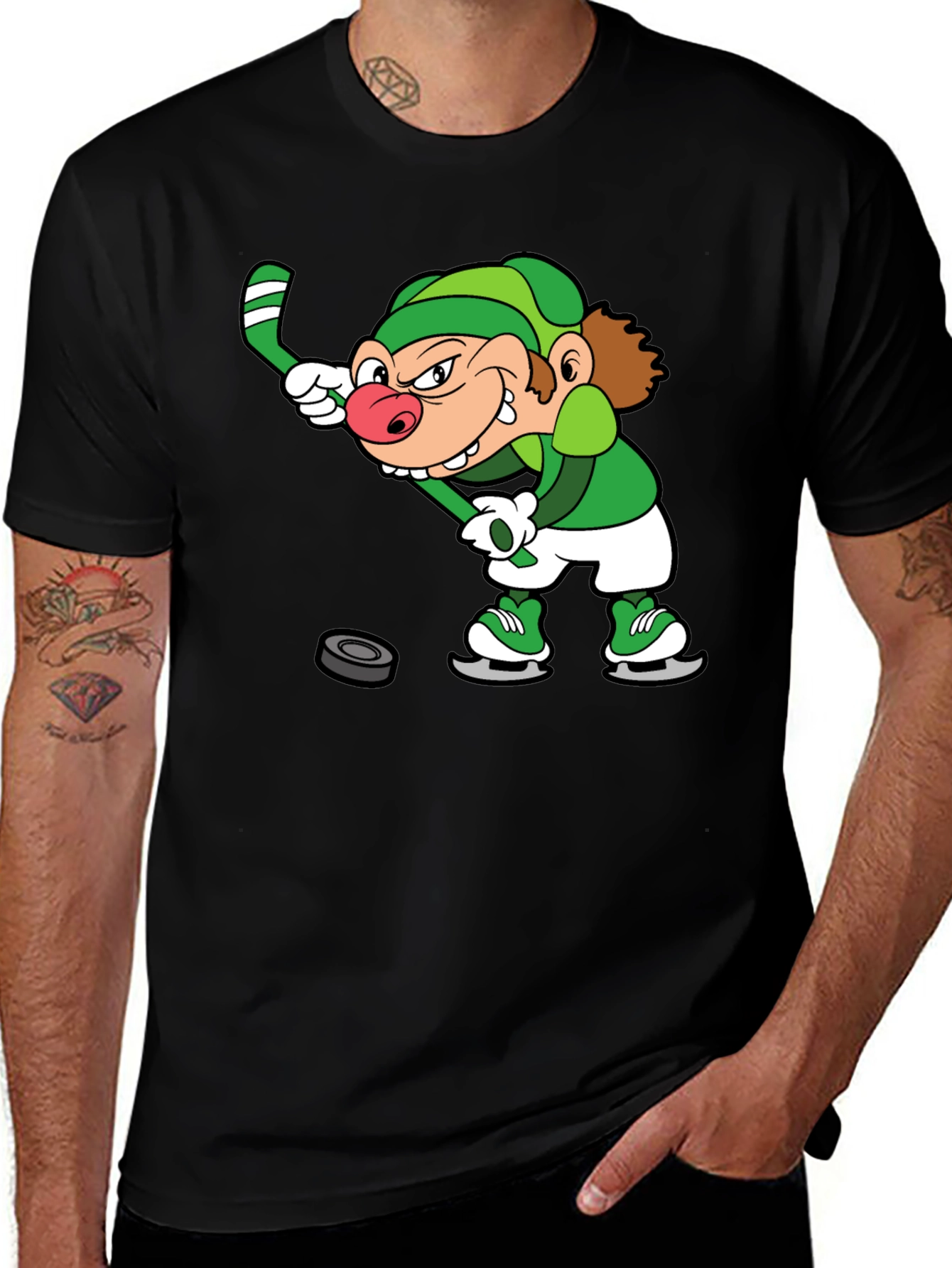 Variant 29 of Leprechaun Hockey Black T-Shirt