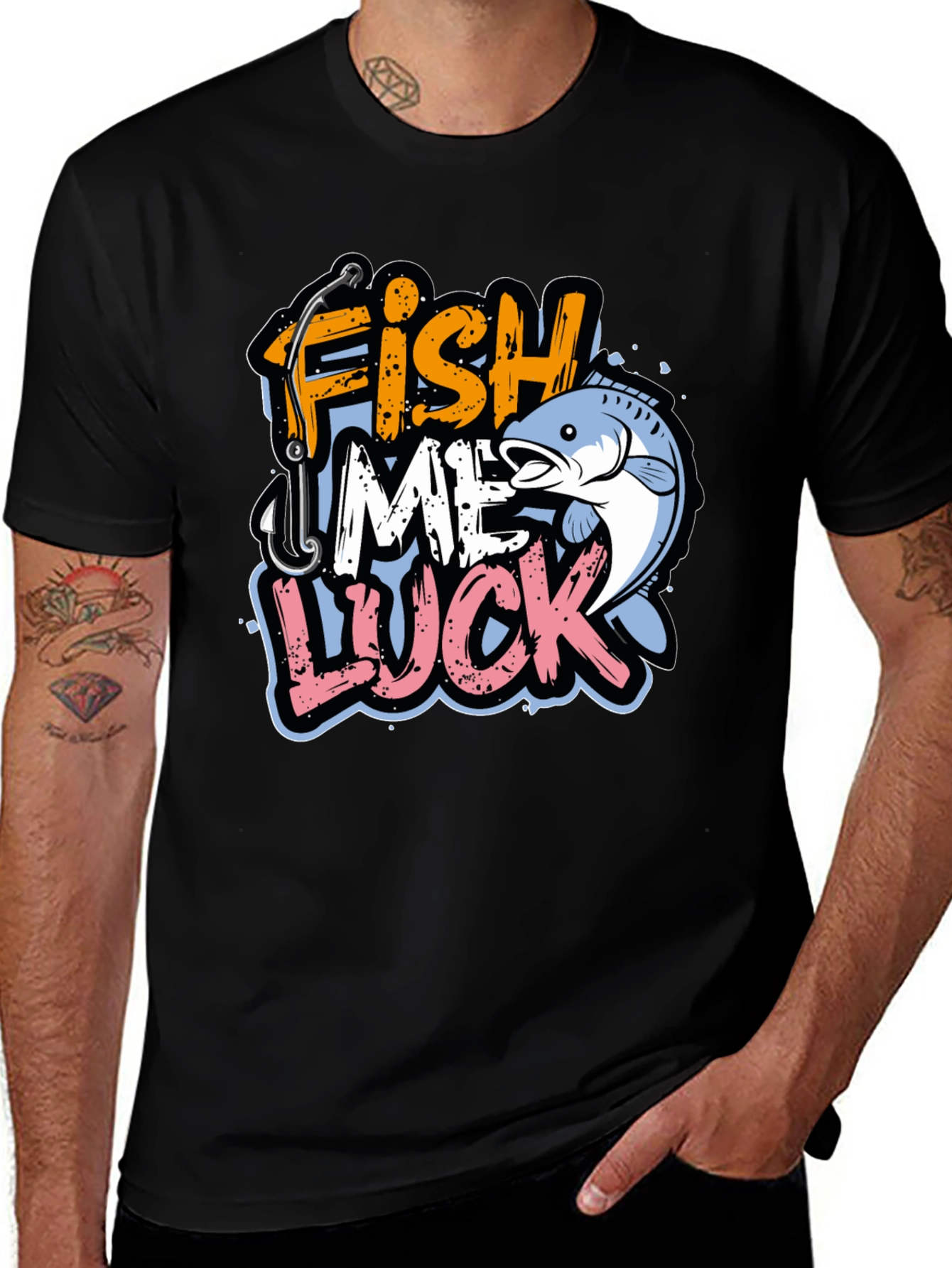 Variant 6 of Fish Me Luck Graphic T-Shirt