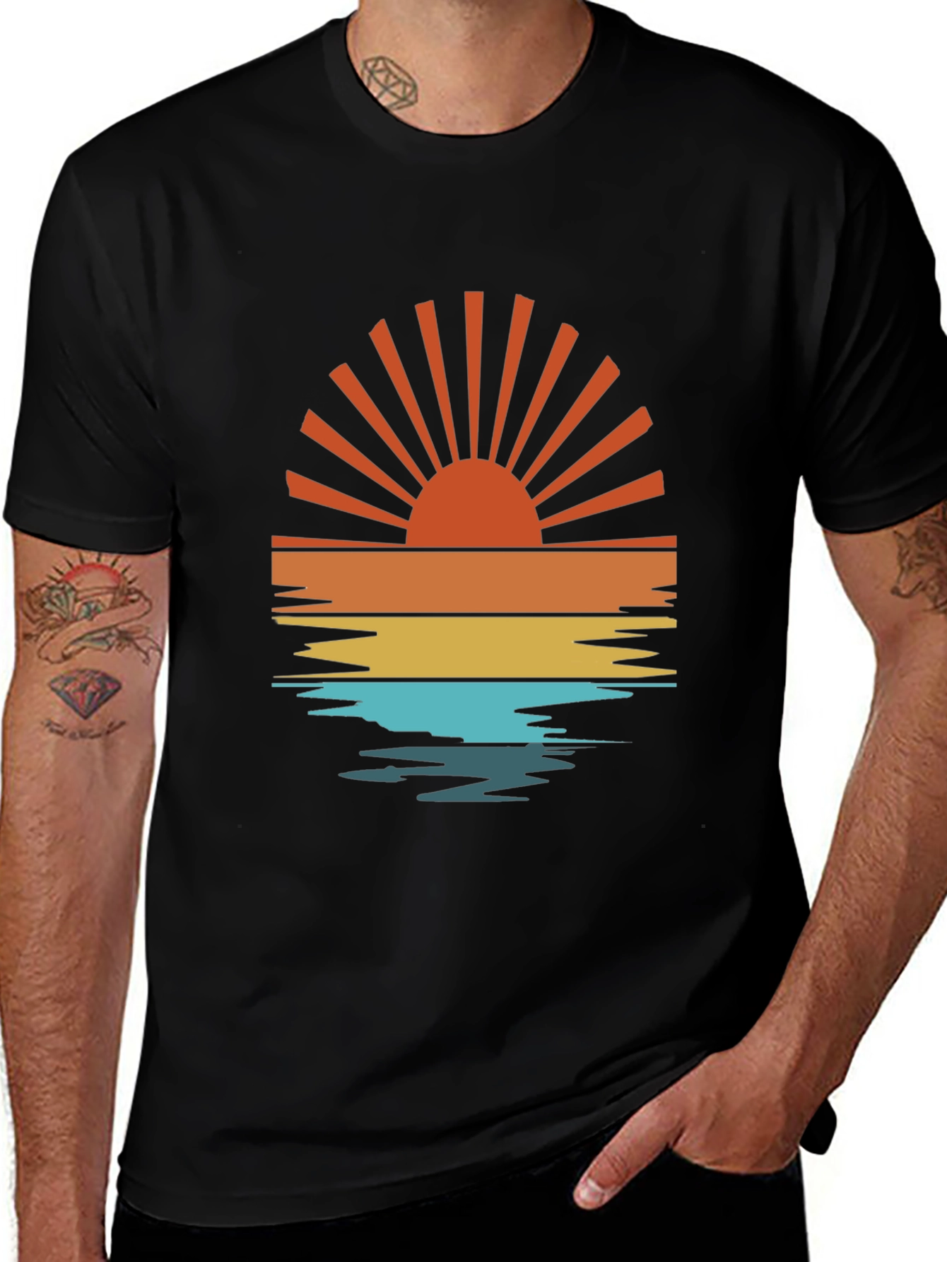 Variant 27 of Retro Sunset Graphic T-Shirt