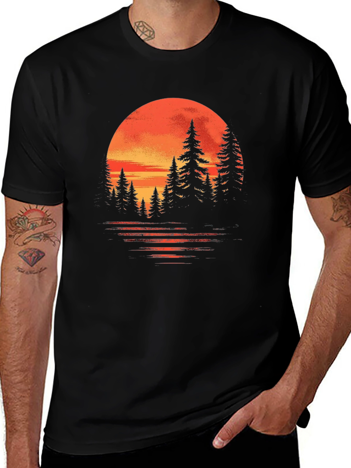 Variant 20 of Sunset Forest Graphic Tee