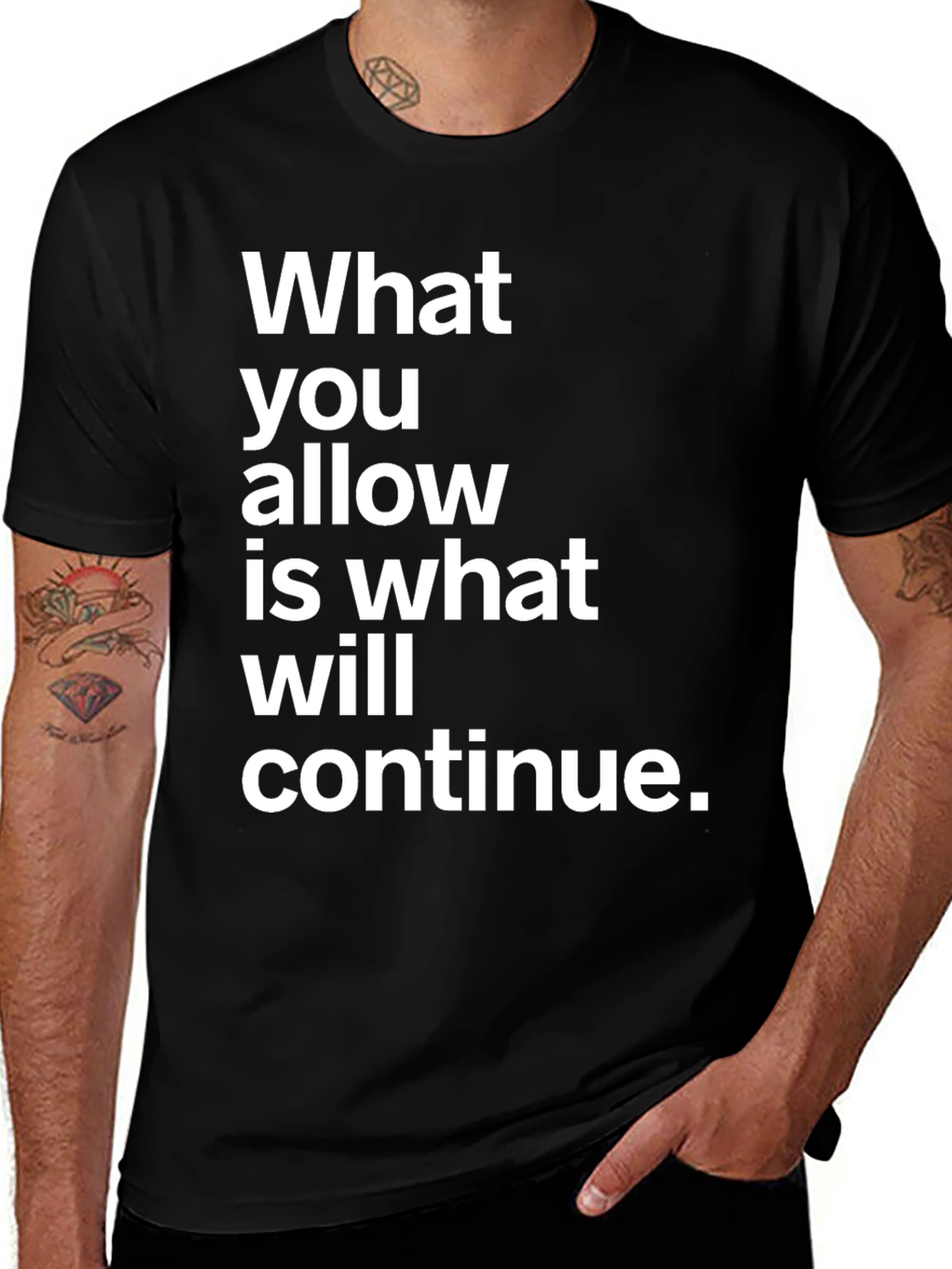 Variant 12 of Statement Graphic T-Shirt - "What You Allow Will Continue"