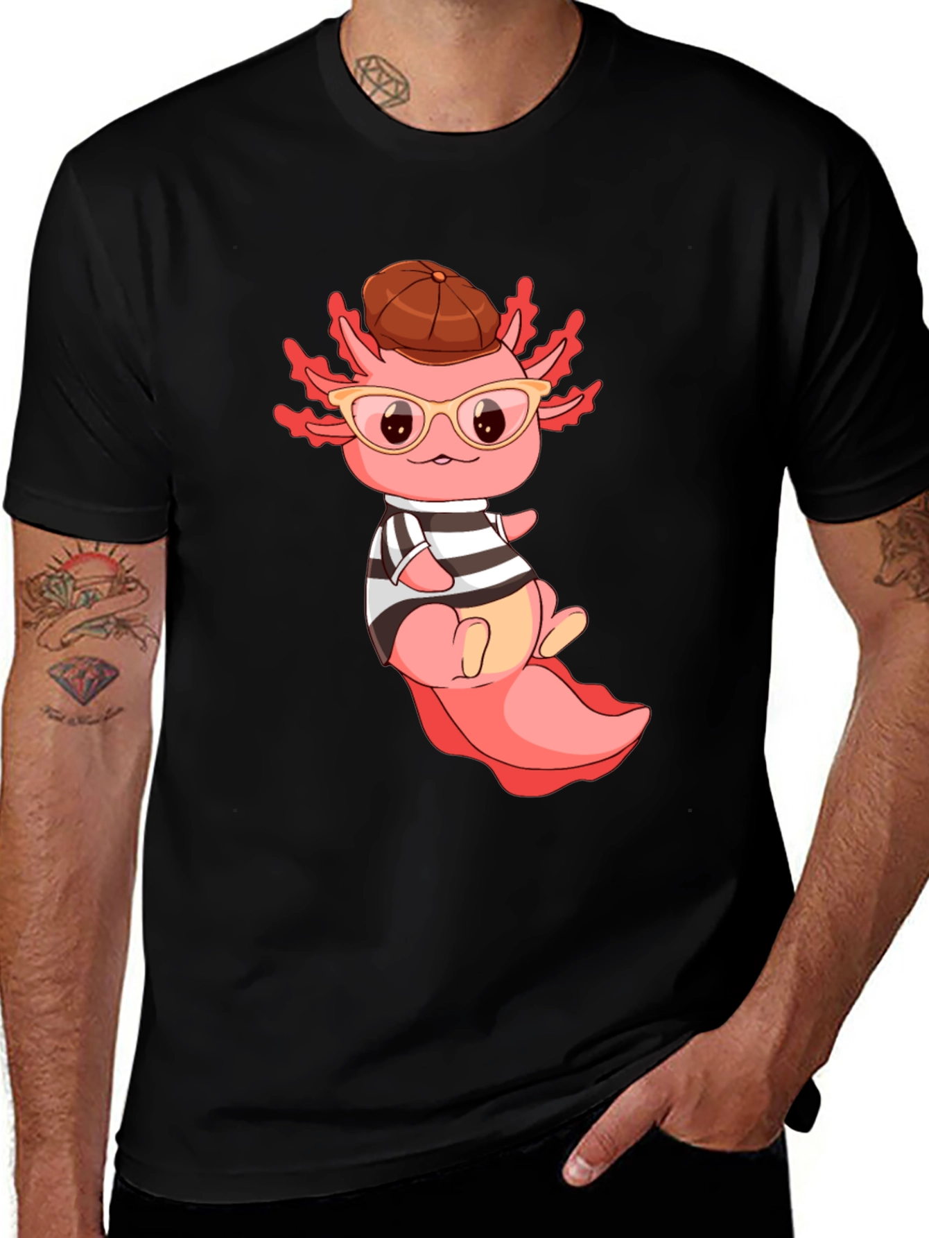 Axolotl Cartoon T-Shirt