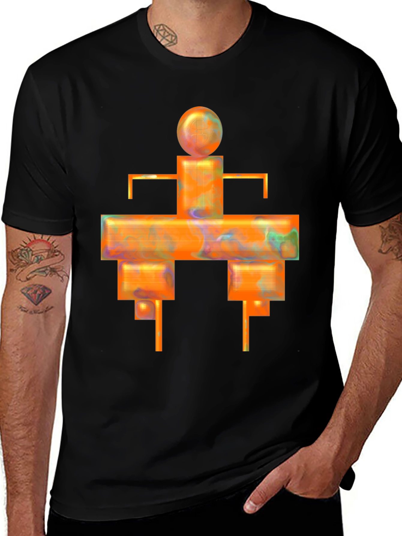 Variant 24 of Abstract Geometric Graphic T-Shirt