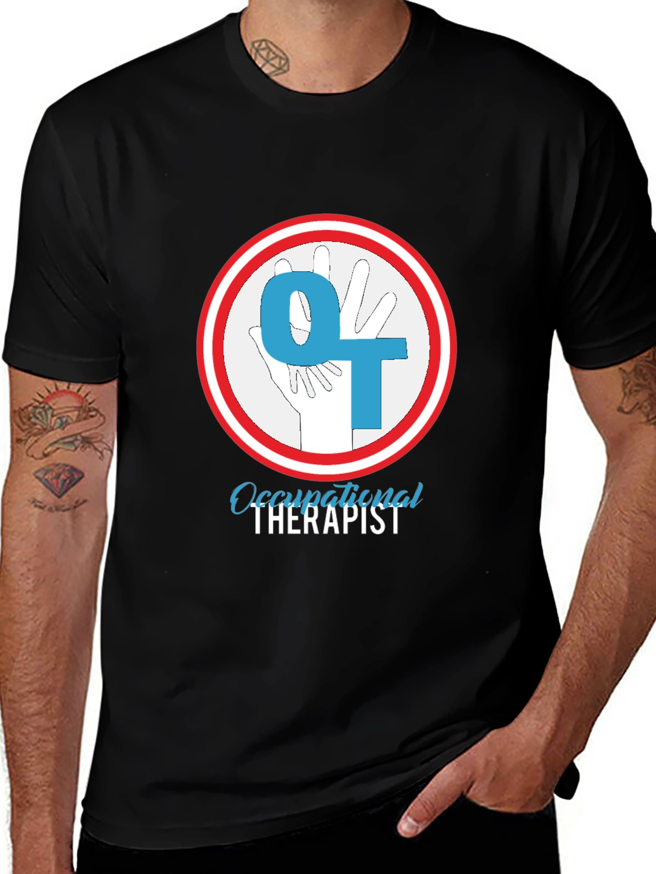 Variant 6 of Occupational Therapist T-Shirt - OT Hand Design