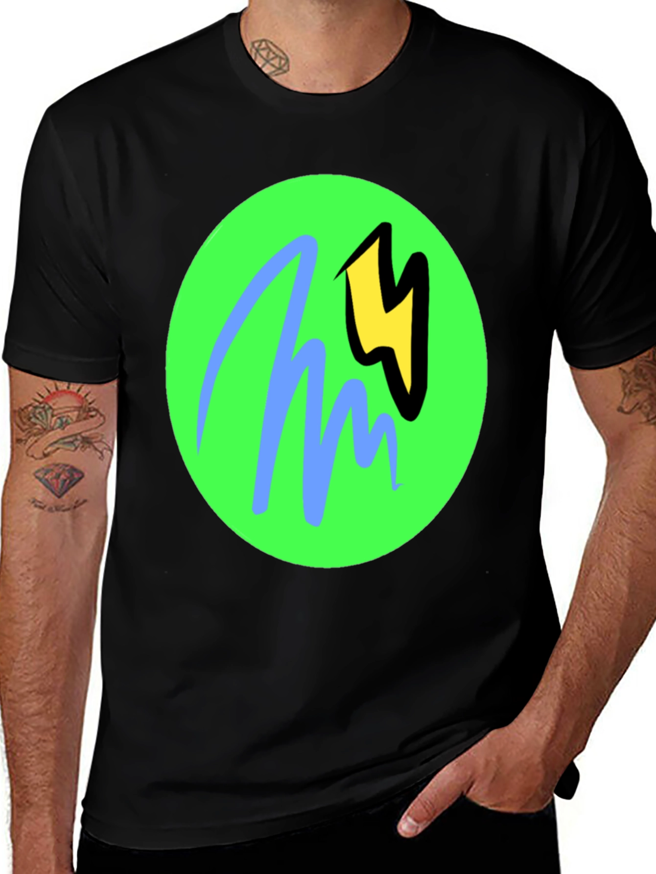 Variant 7 of Vibrant Graphic Tee - Round Design
