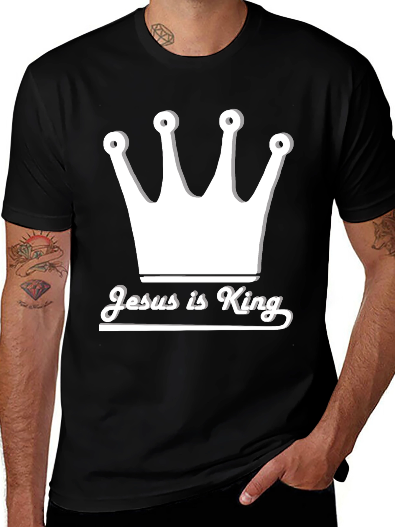 Jesus is King Graphic Tee - Religious Apparel