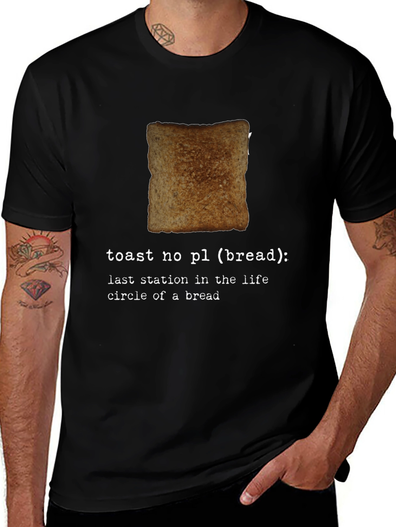 Variant 14 of Toast Bread Humor T-Shirt - Life Circle Last Stop