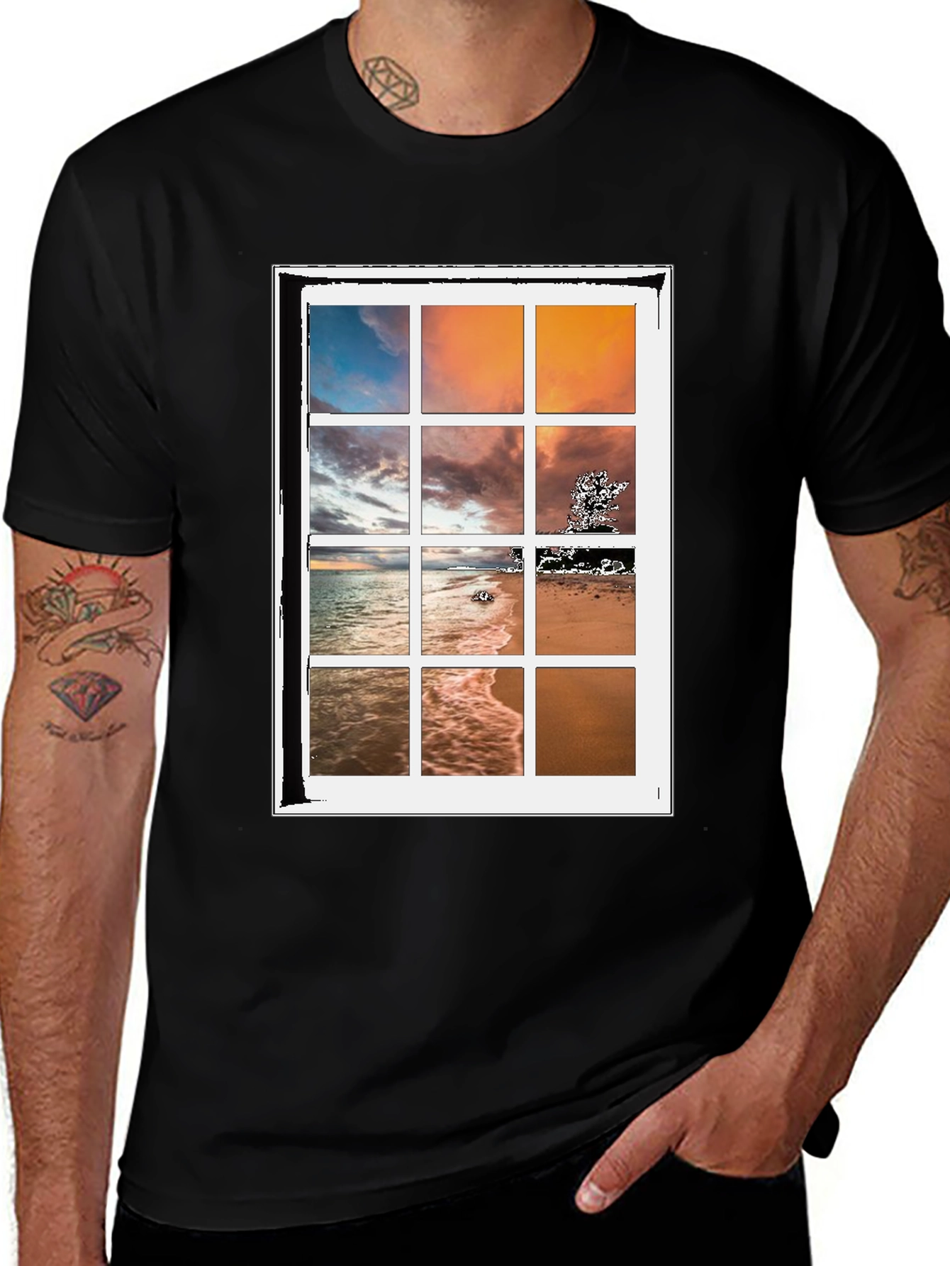Variant 25 of Coastal View T-Shirt: Window to Paradise