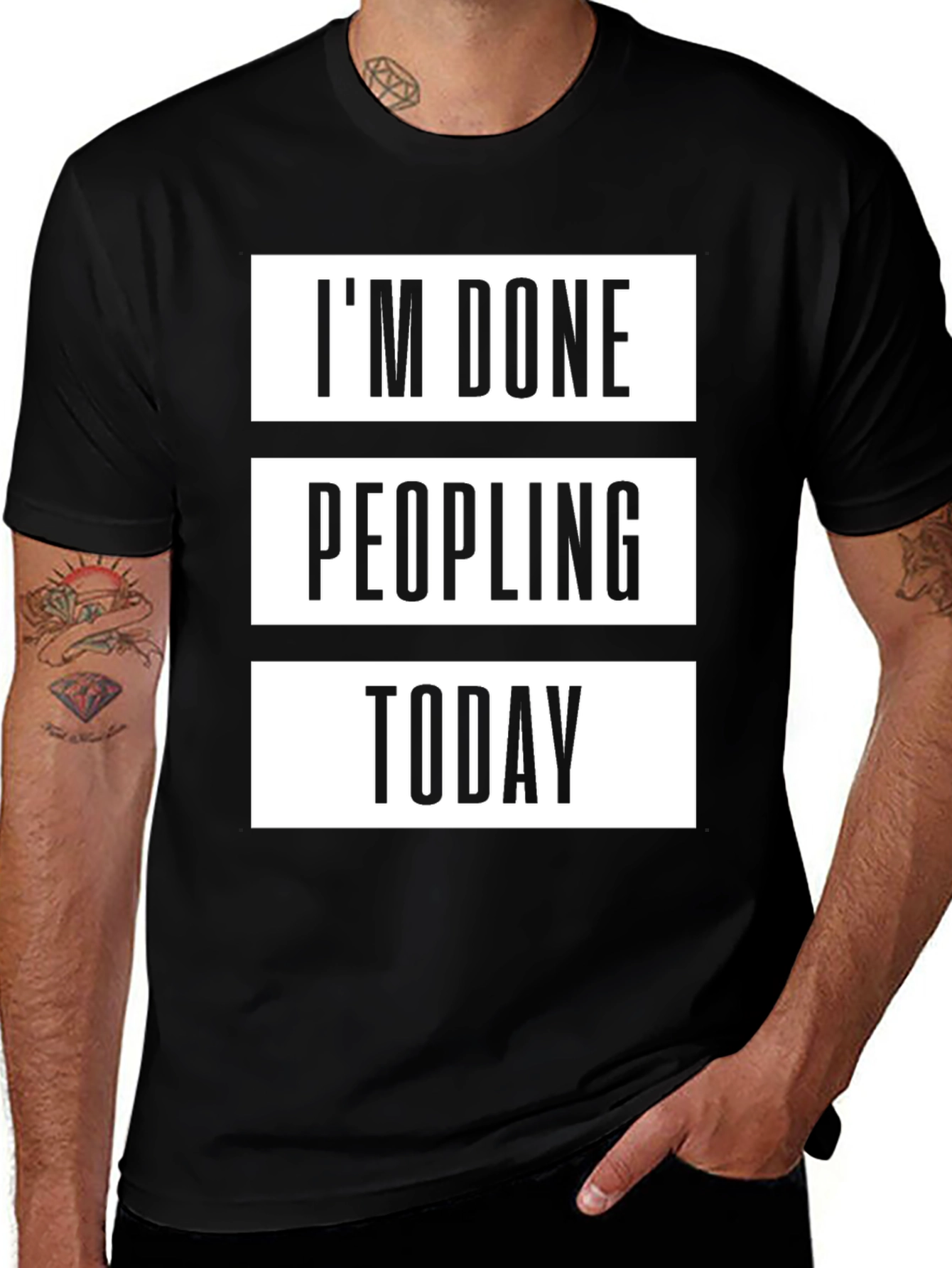 Variant 4 of I'm Done Peopling Today Funny Graphic Tee