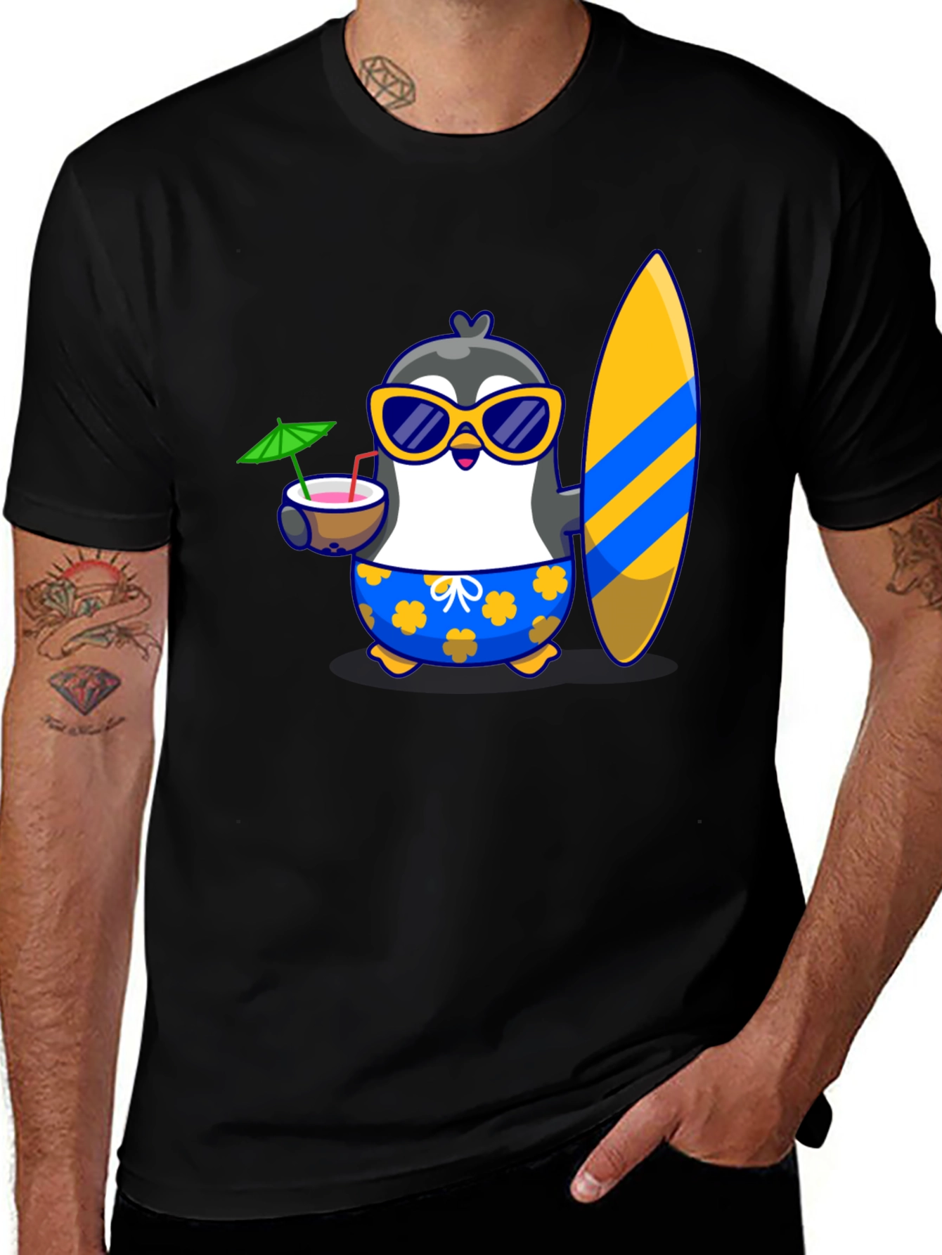Black Penguin Summer Vibes T-Shirt main image