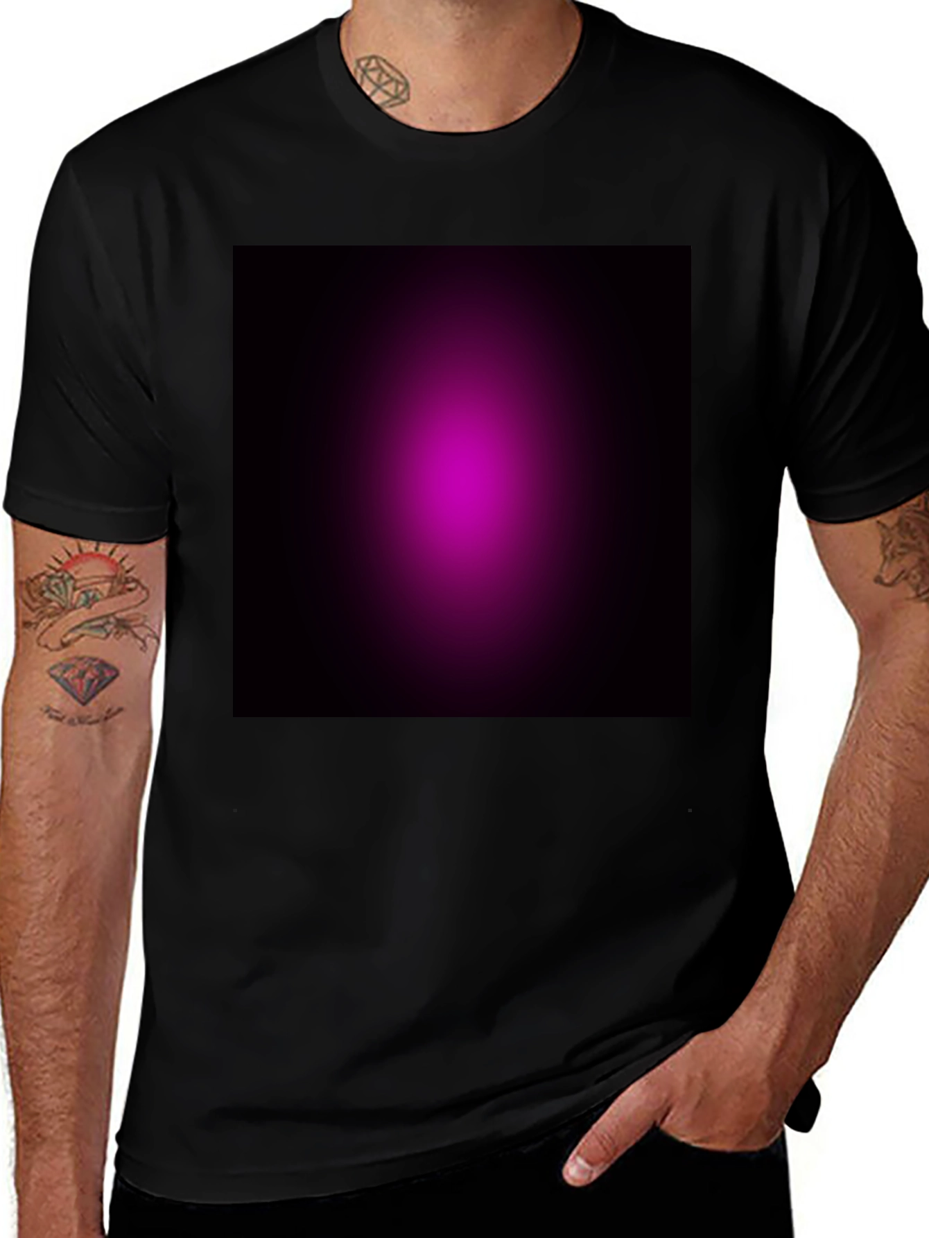 Variant 29 of Gradient Graphic Black Tee - Soft & Stylish